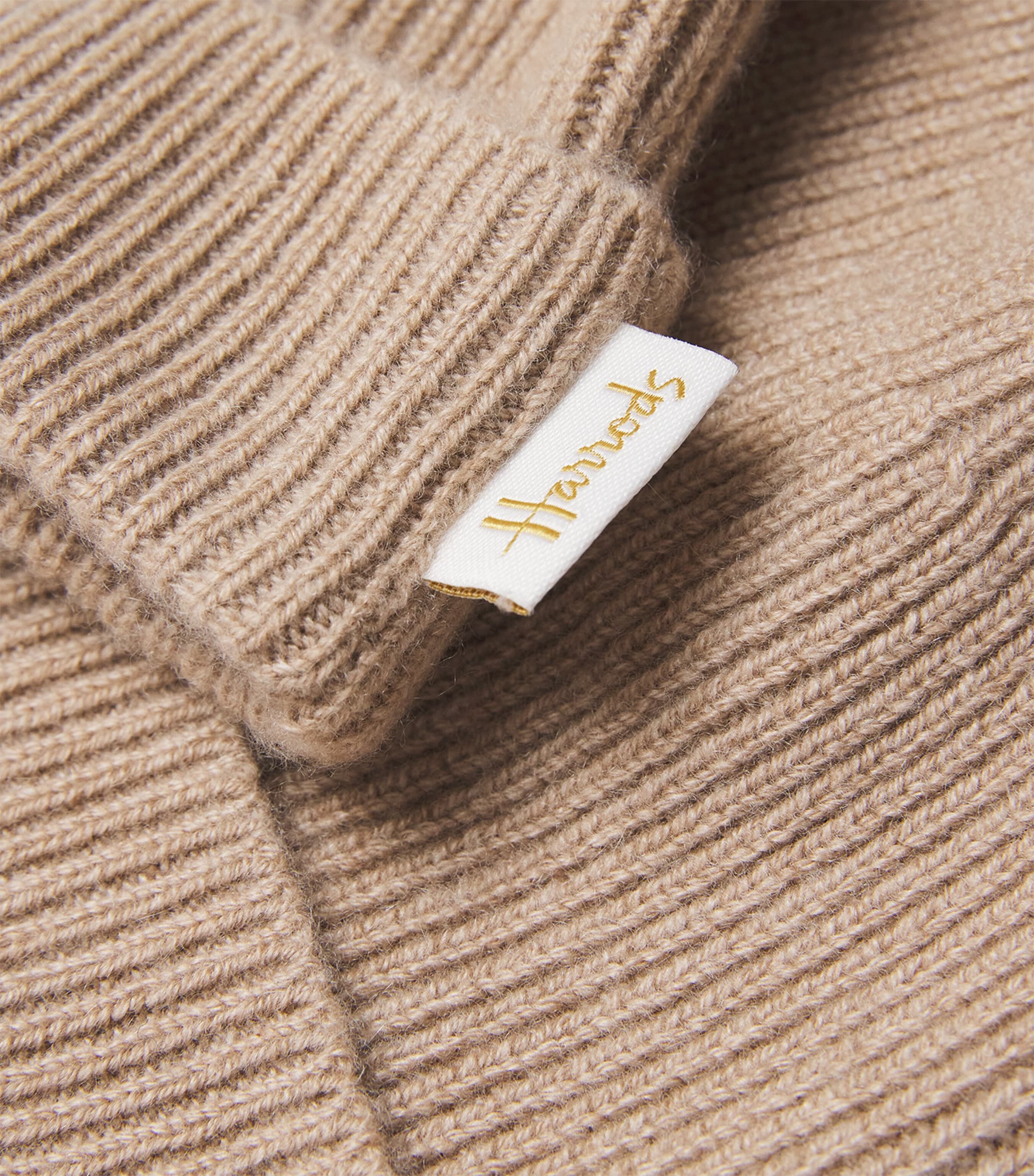 Cashmere Pom-Pom Hat OATMEAL Image 3