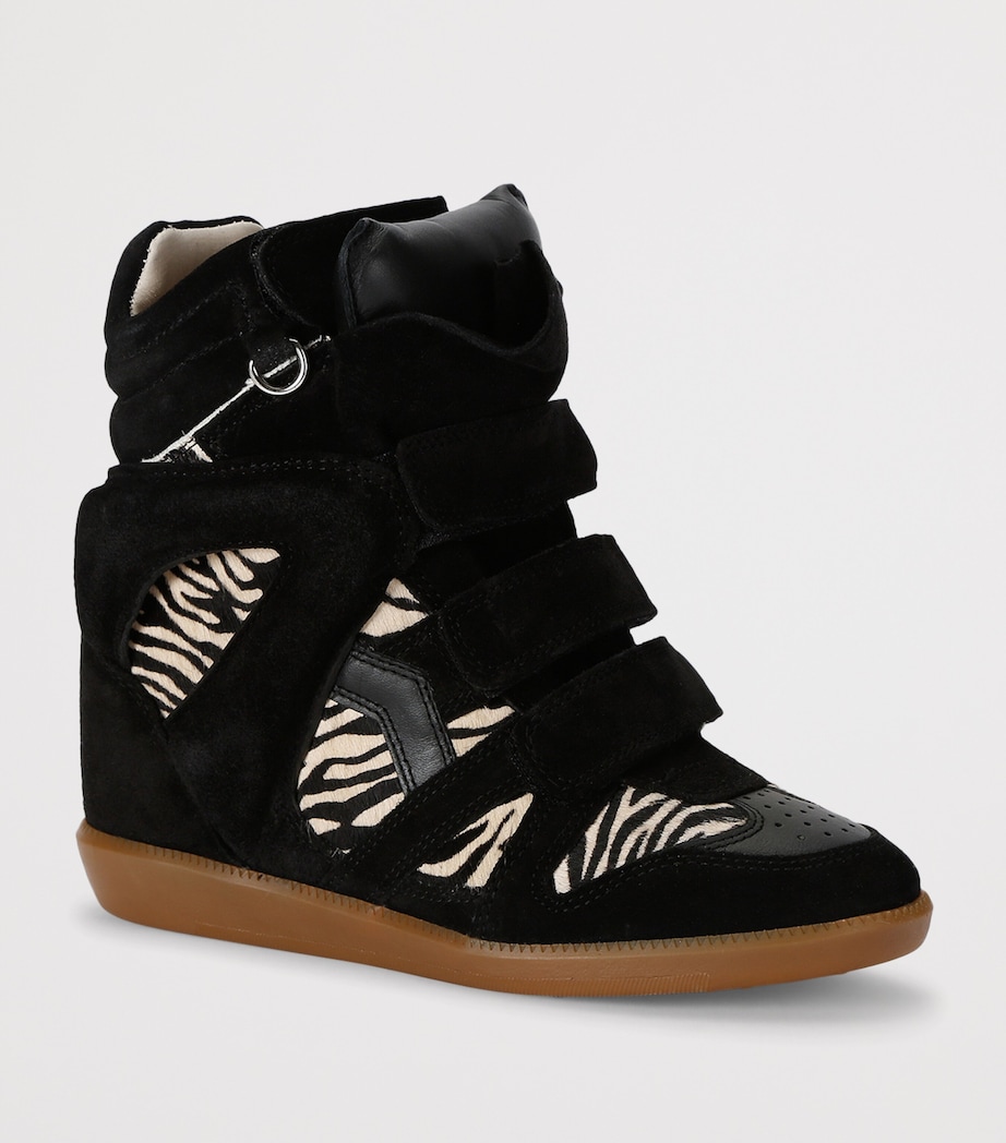 Isabel Marant Suede Bekett Wedge Sneakers 50 Blk/white Image 2