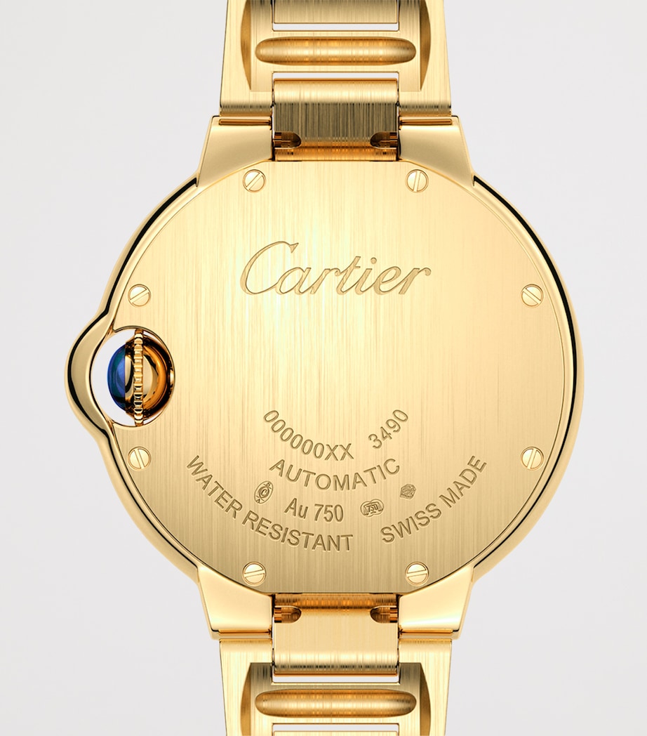 Yellow Gold and Diamond Ballon Bleu de Cartier Watch 33mm SILVERED Image 2