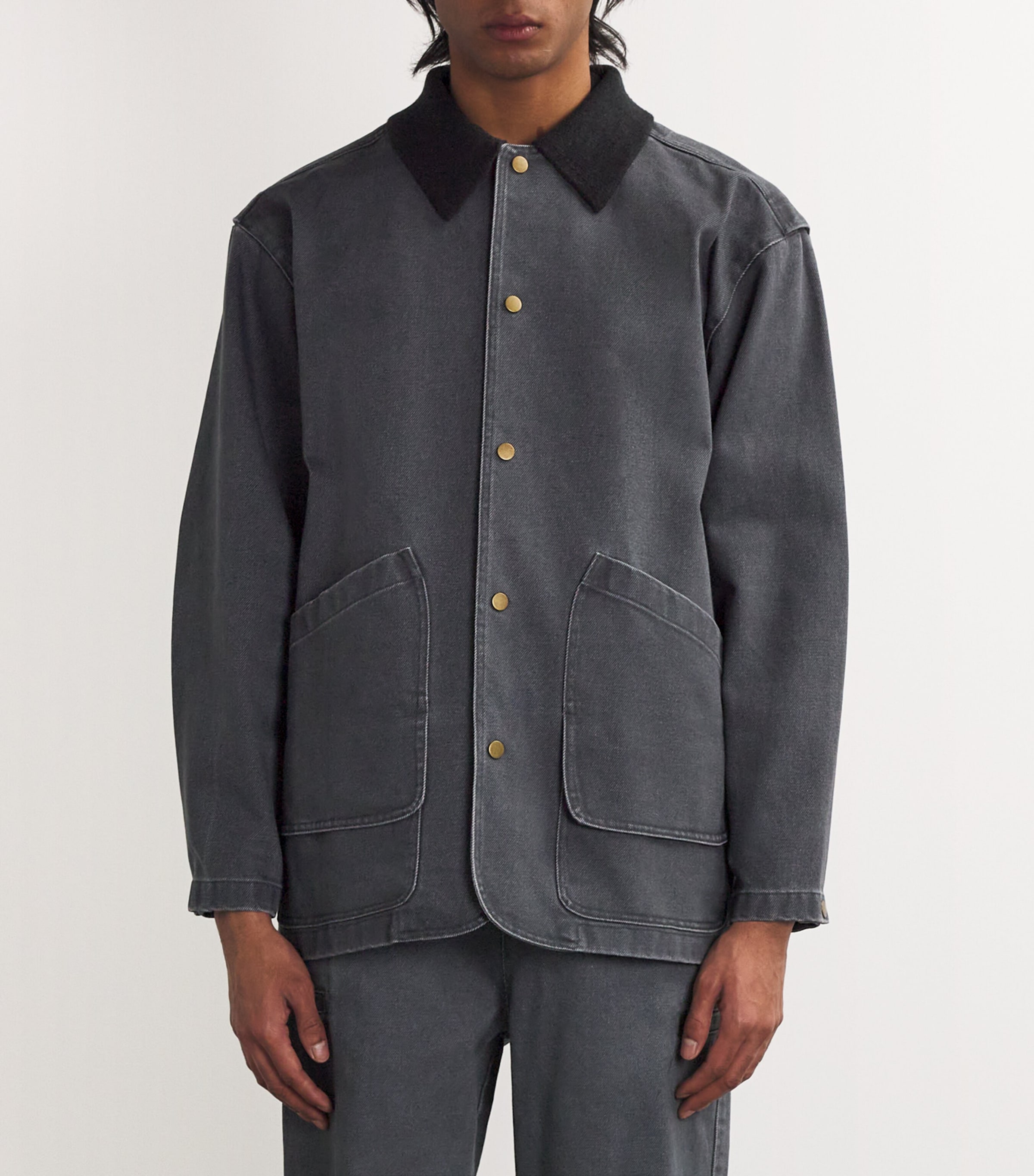 Le 17 Septembre Mens Denim Work Jacket Navy Image 3