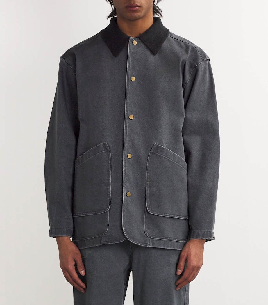 Le 17 Septembre Mens Denim Work Jacket Navy Image 3
