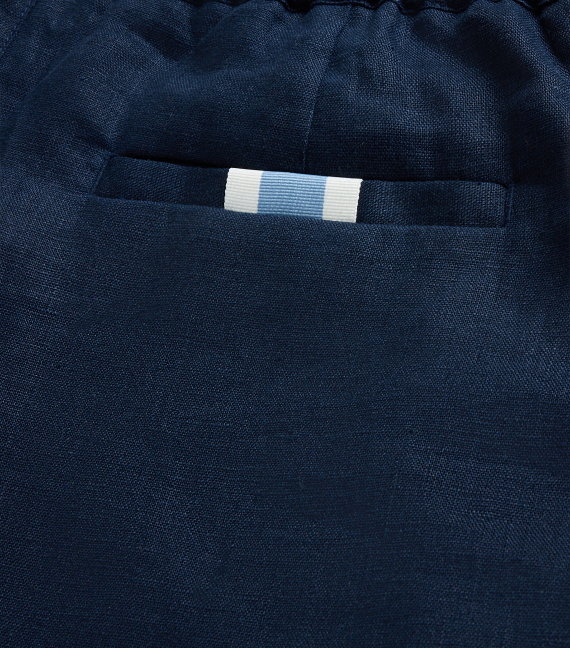 CHÉ Mens Linen Avila Trousers Navy Image 2