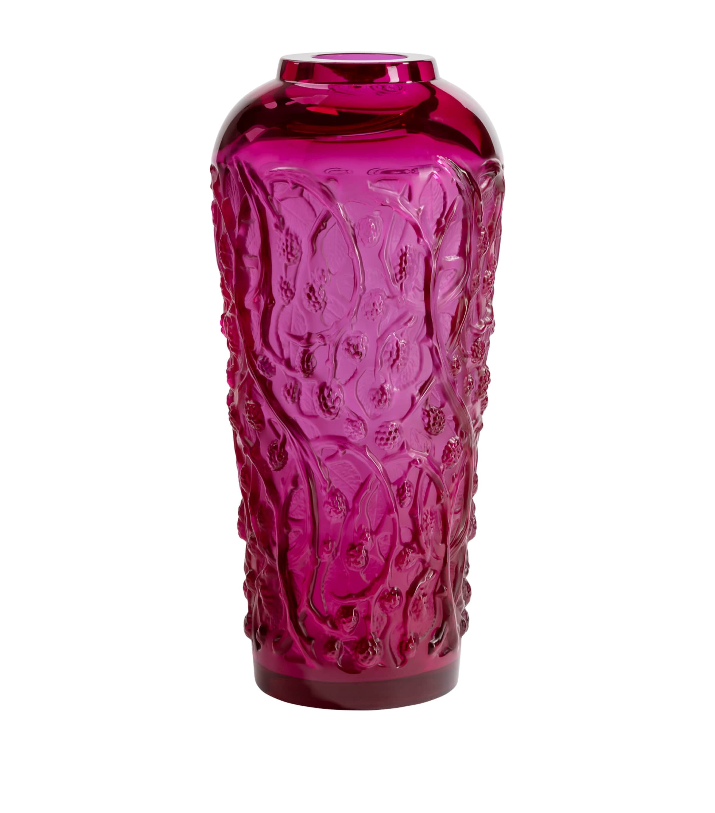 Large Crystal Mures Vase (49cm) FUCHSIA Image 1