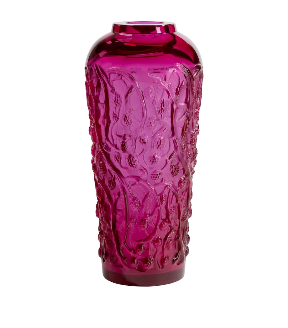 Large Crystal Mures Vase (49cm) FUCHSIA Image 1