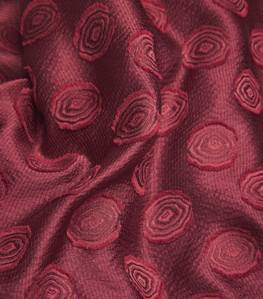 Ruffle-Sleeve Elvia Midi Dress CLARET Image 5