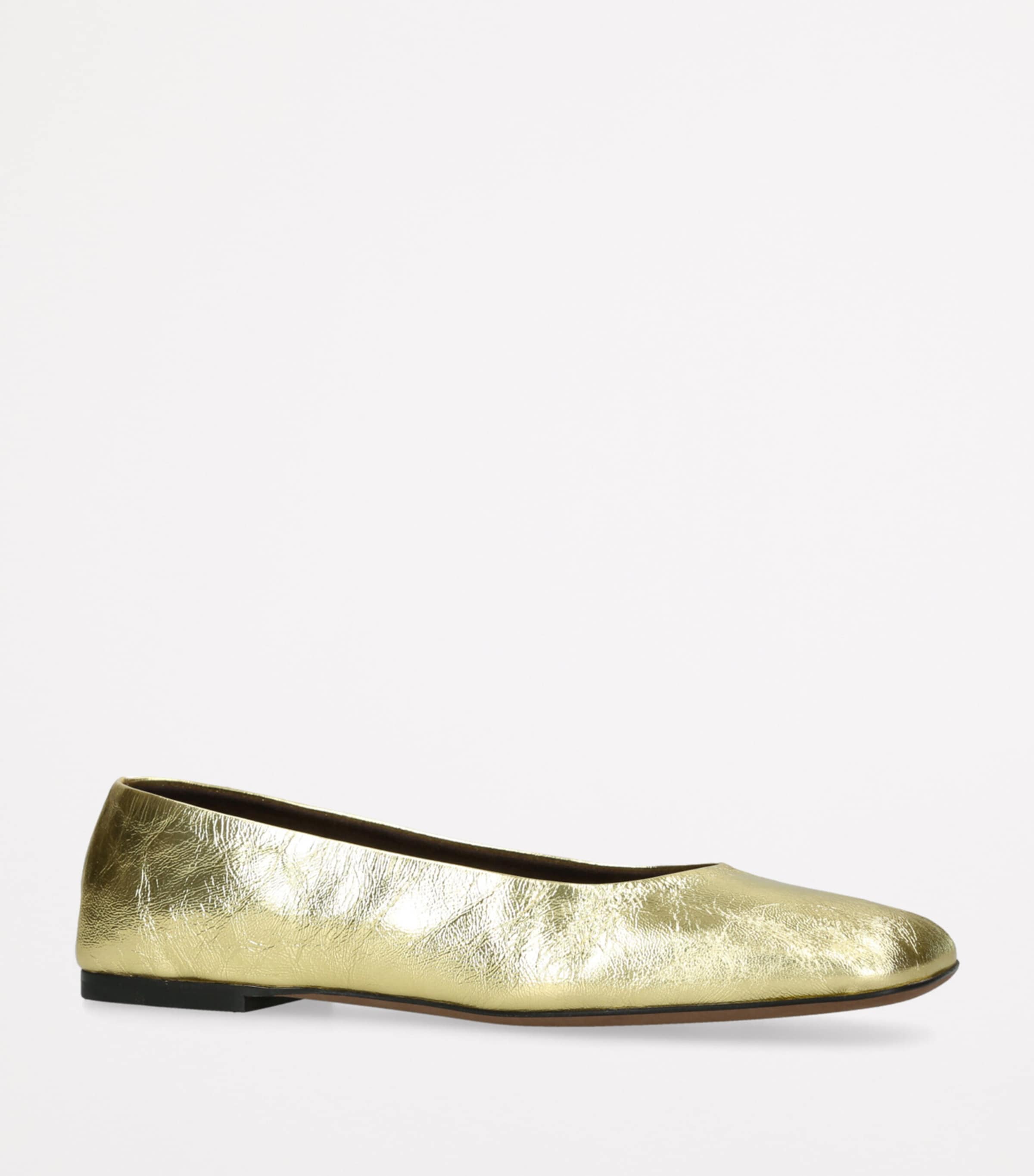 Square Ballet Flats GOLD Image 3