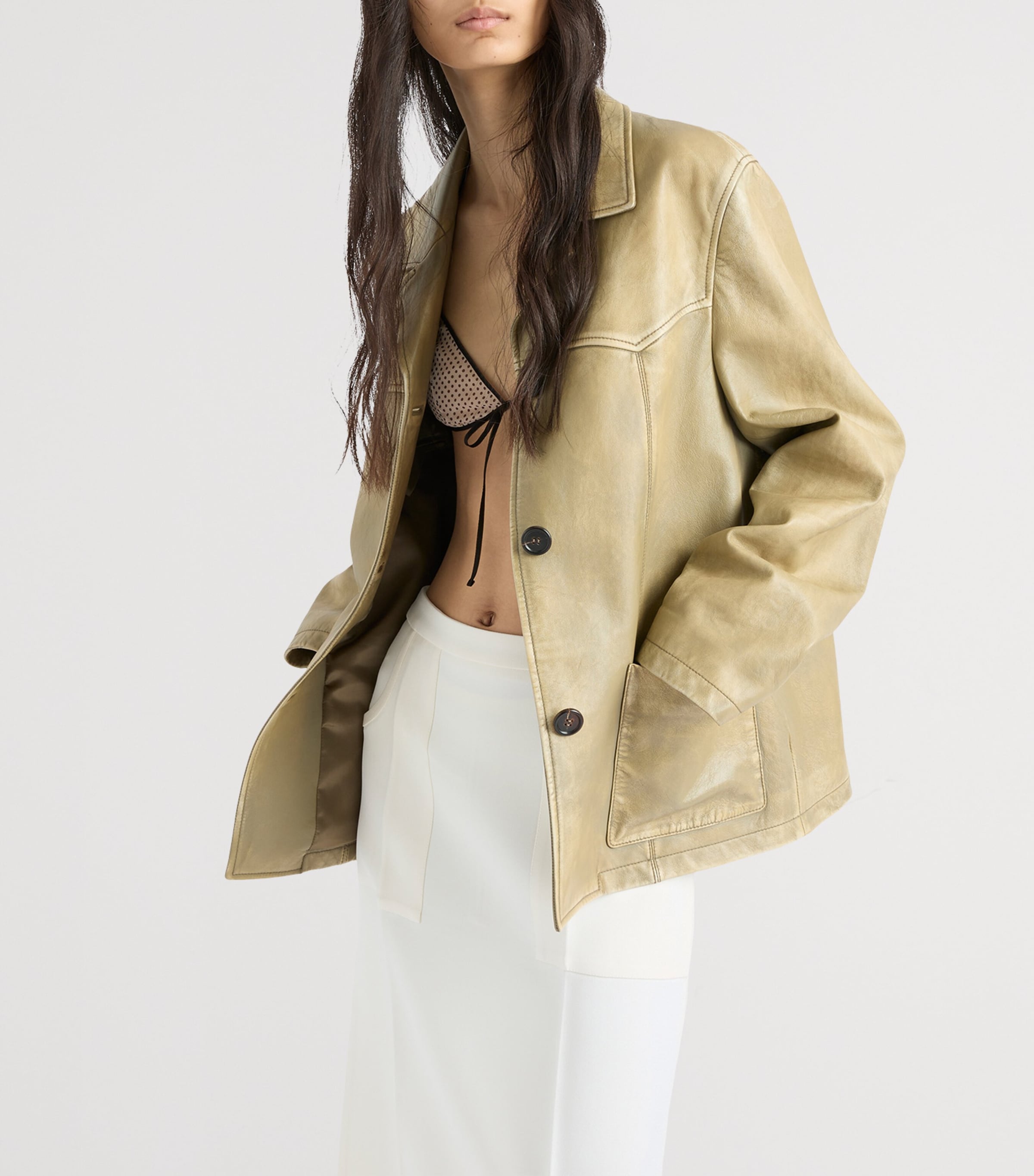 Prada Womens Nappa Leather Jacket Image 3