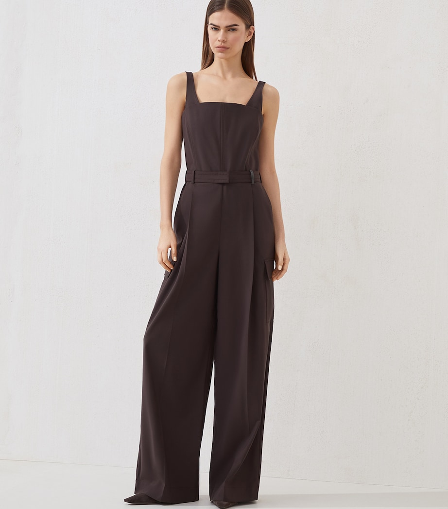 Virgin Wool-Blend Belted Jumpsuit C019 Image 2
