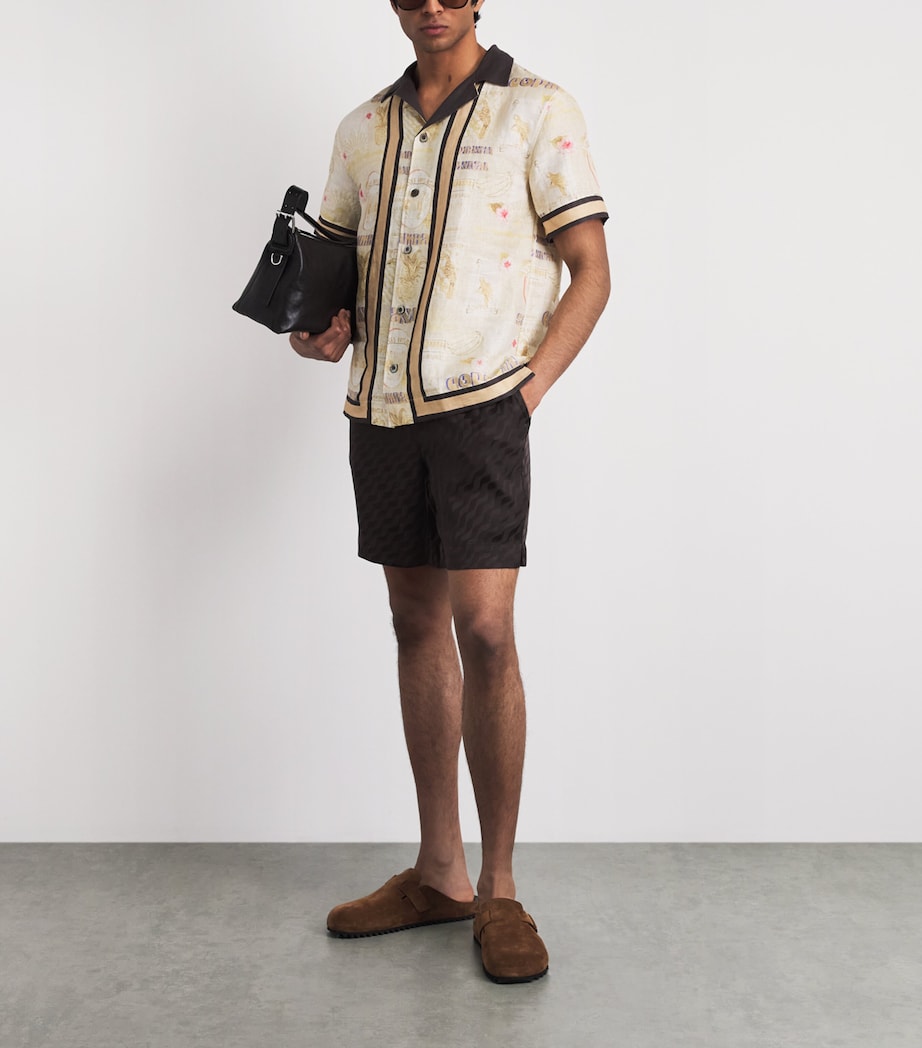 CHÉ Mens Linen Monte Cristo Shirt Ecru Image 2