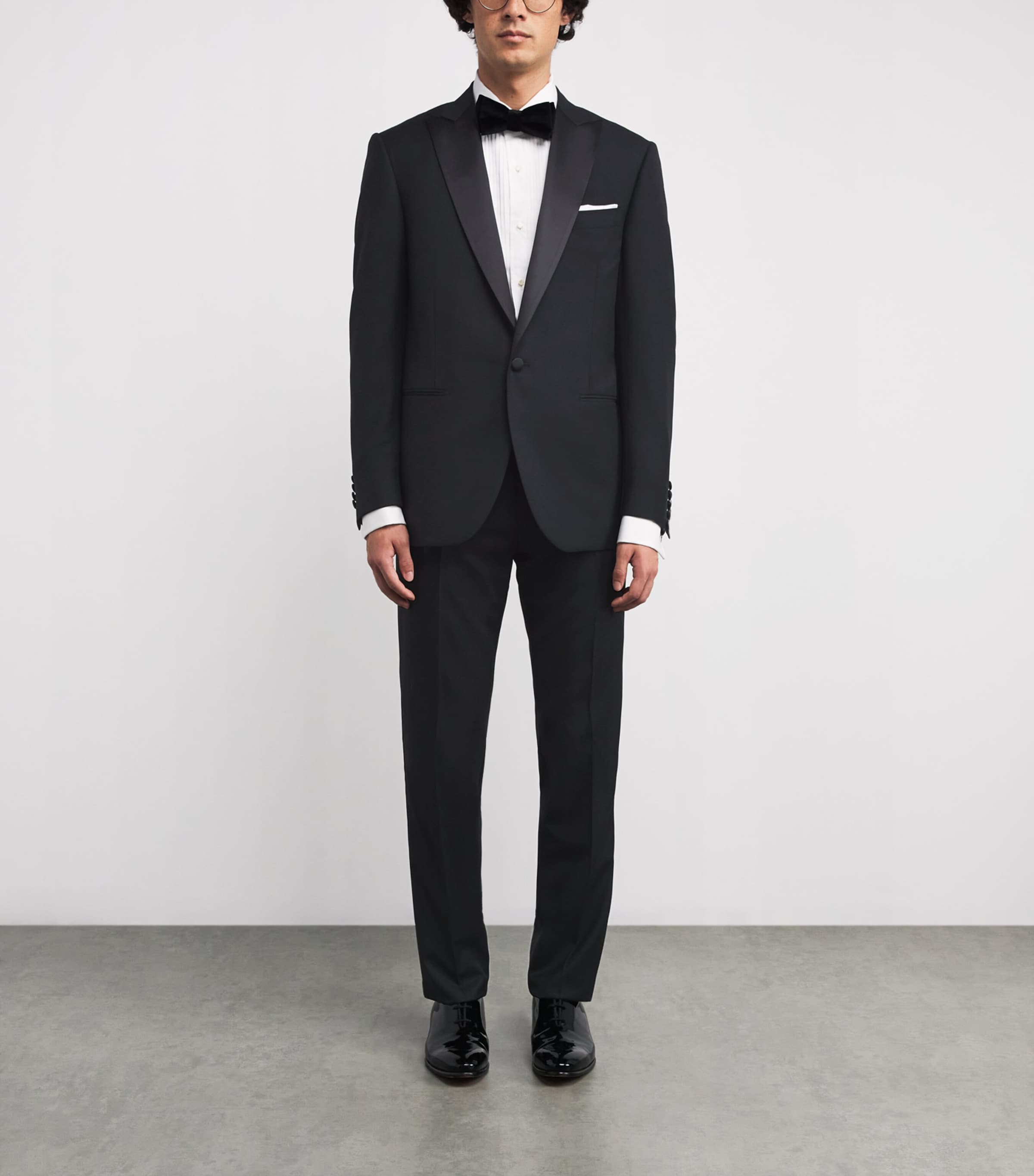 Wool-Satin 2-Piece Tuxedo 020-BLK Image 3