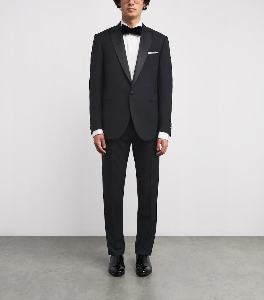 Wool-Satin 2-Piece Tuxedo 020-BLK Image 3