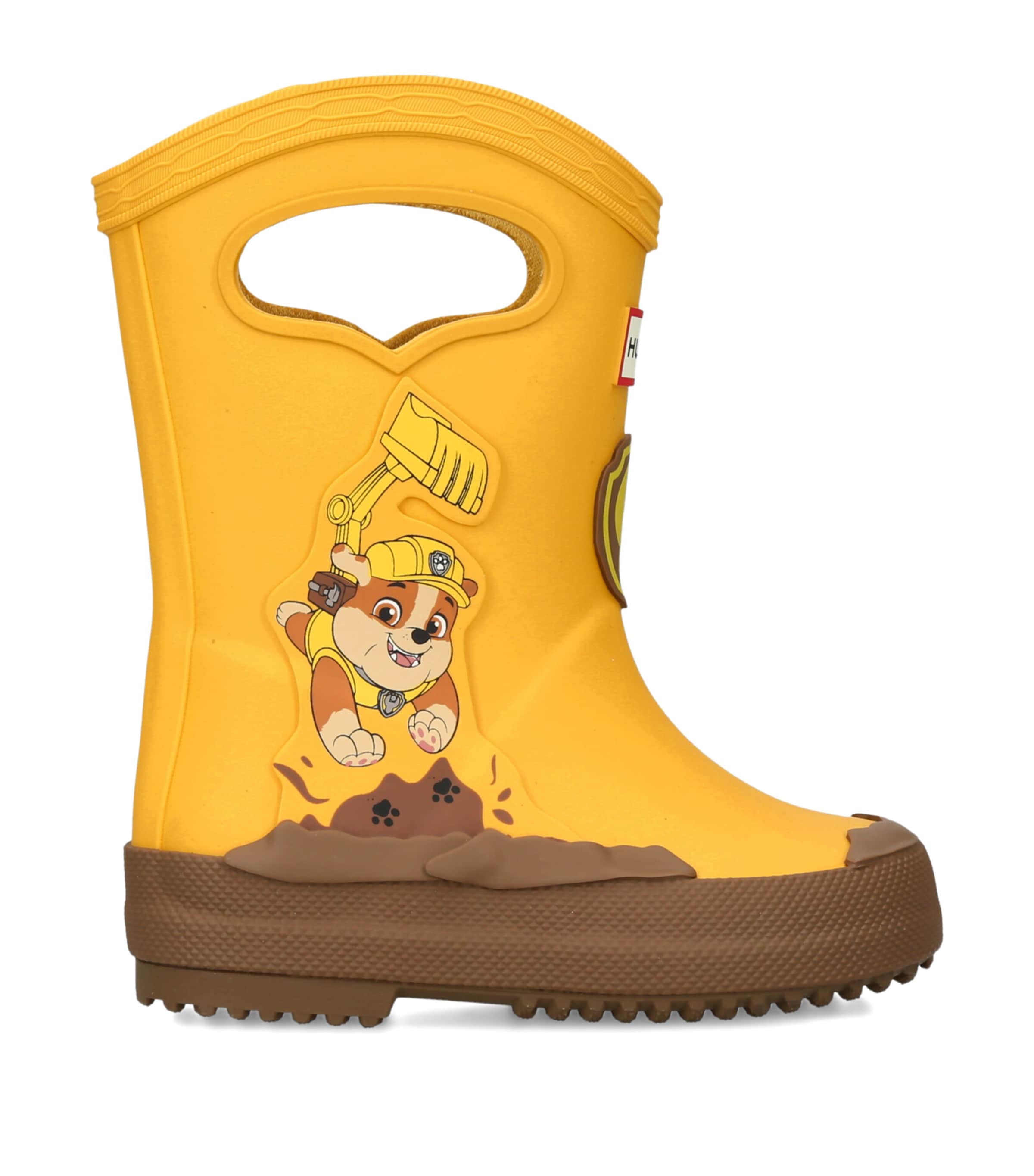Hunter Kids x Paw Patrol Rubble Wellington Boots Yellow Image 1