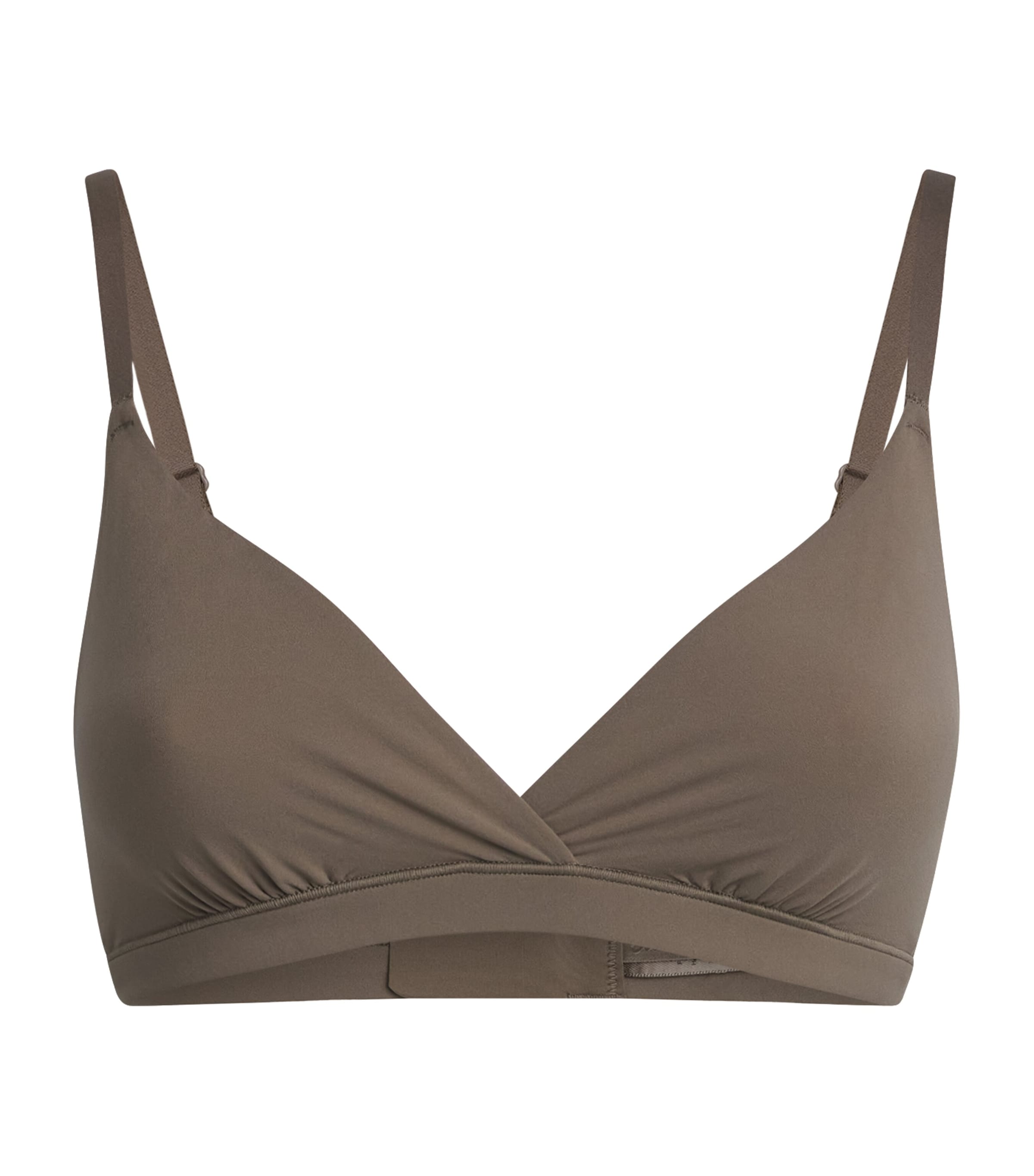 Skims Fits Everybody Crossover Bralette In Brown