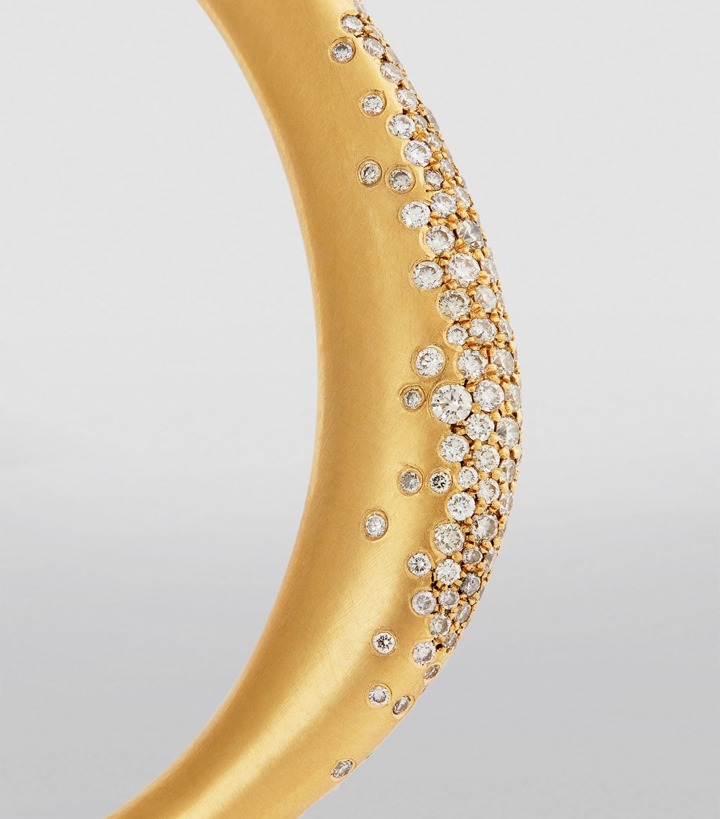Thin Yellow Gold and Champagne Diamond My Muse Urban Winter Bangle YELLOW GOLD Image 6