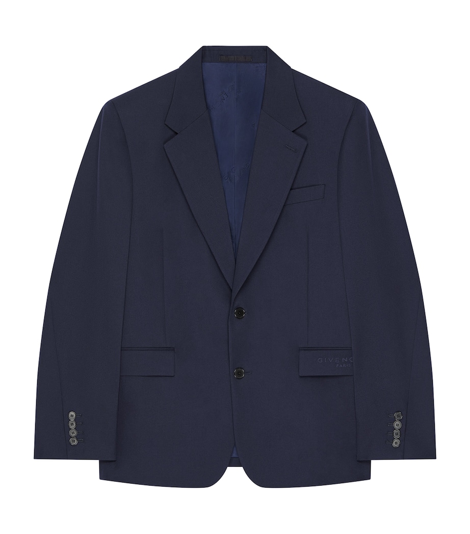 Givenchy Mens Wool Stripe Deconstructed Blazer Image 1
