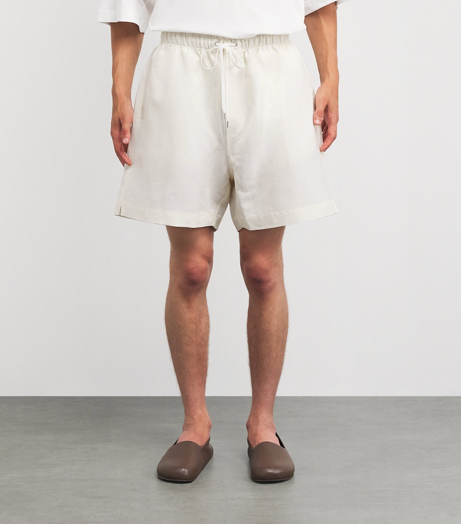 Linen-Wool Starboard Shorts PARCHMENT Image 3