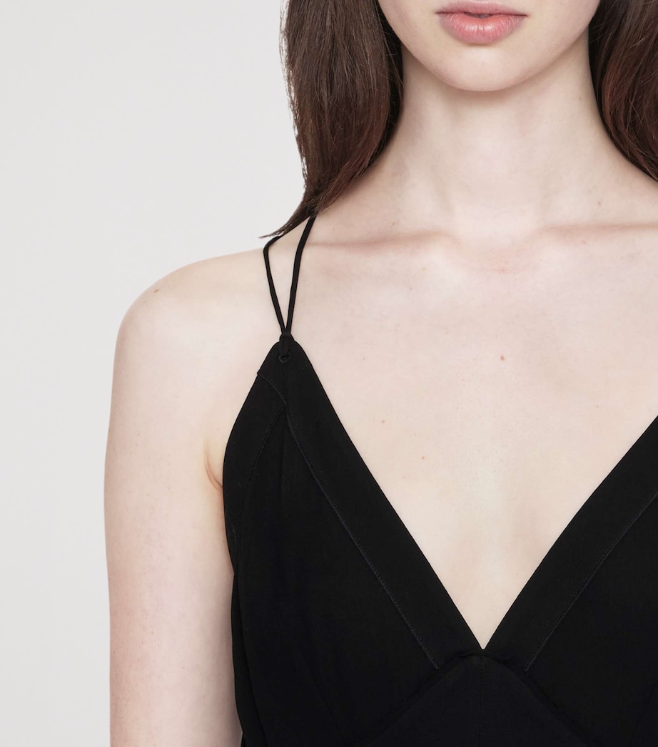 AllSaints Womens Chiffon Fawn Midi Dress Black Image 4
