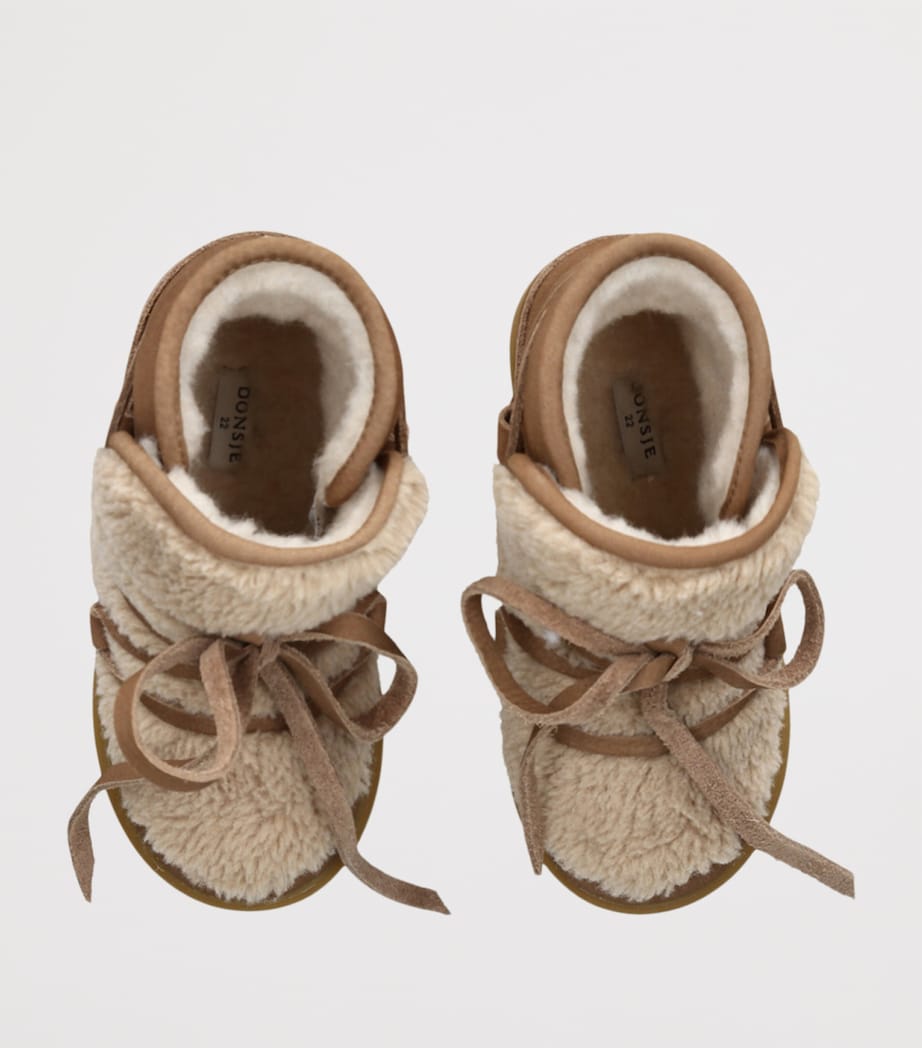 Shearling-Suede Ceysa Lace-Up Boots BROWN/OTH Image 4