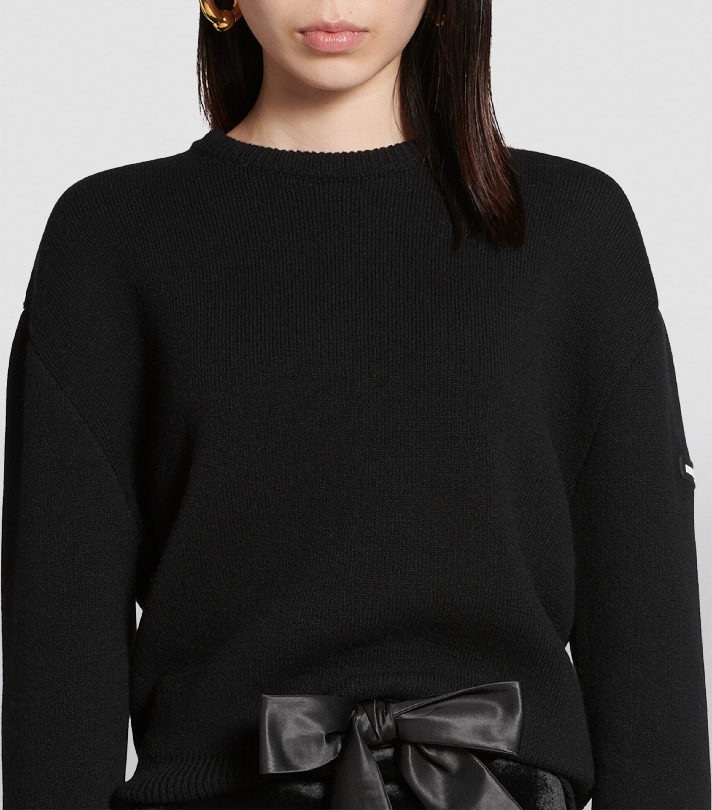 Balenciaga Womens Wool Logo Sweater Image 6