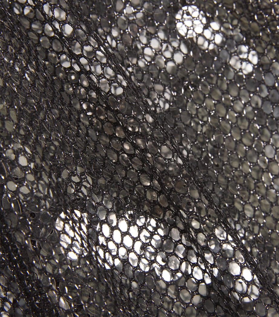 Sequin Façade Midi Skirt DBLK BLACK Image 5