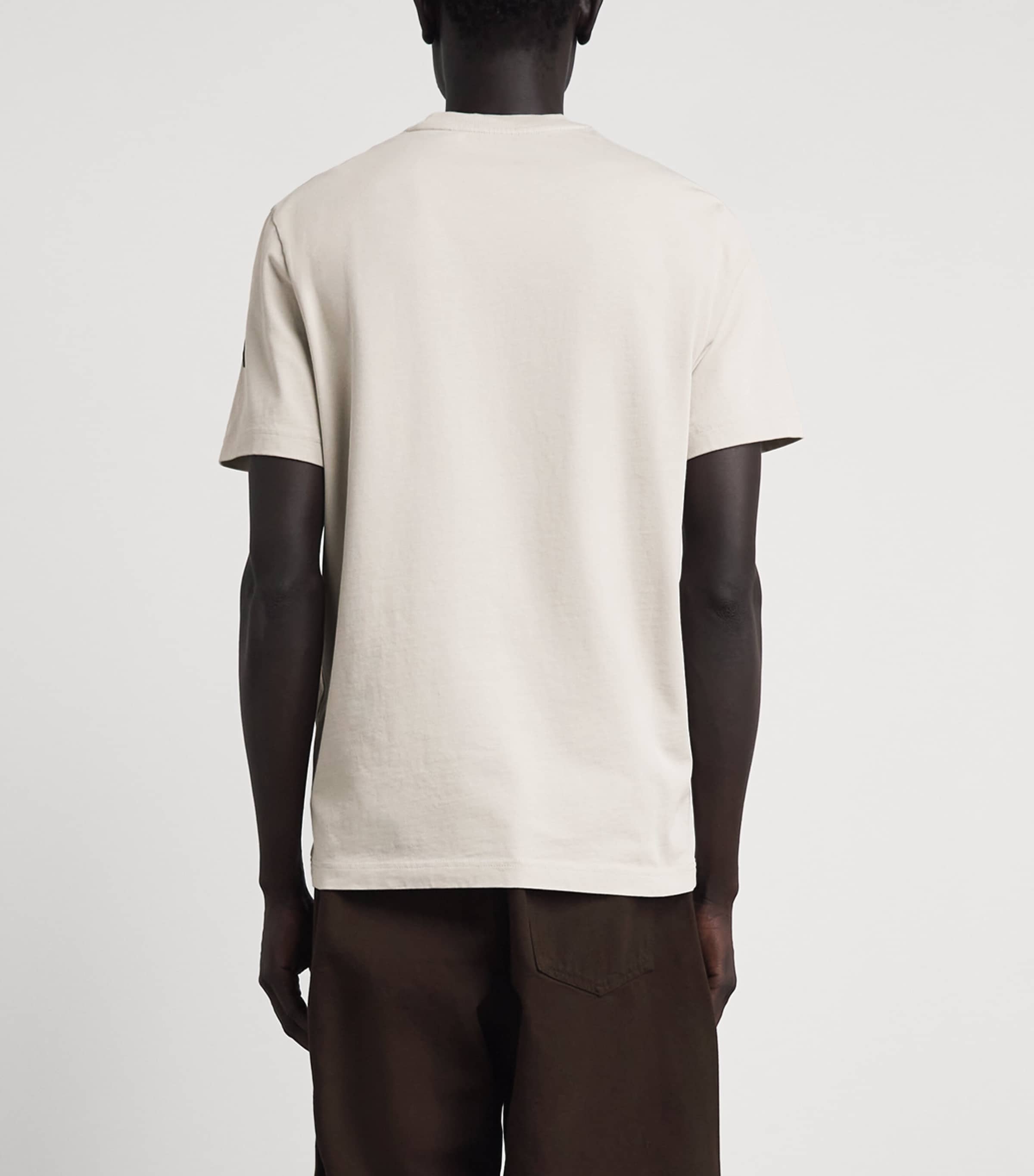 Moncler Mens Cotton Logo Patch T-Shirt Image 5