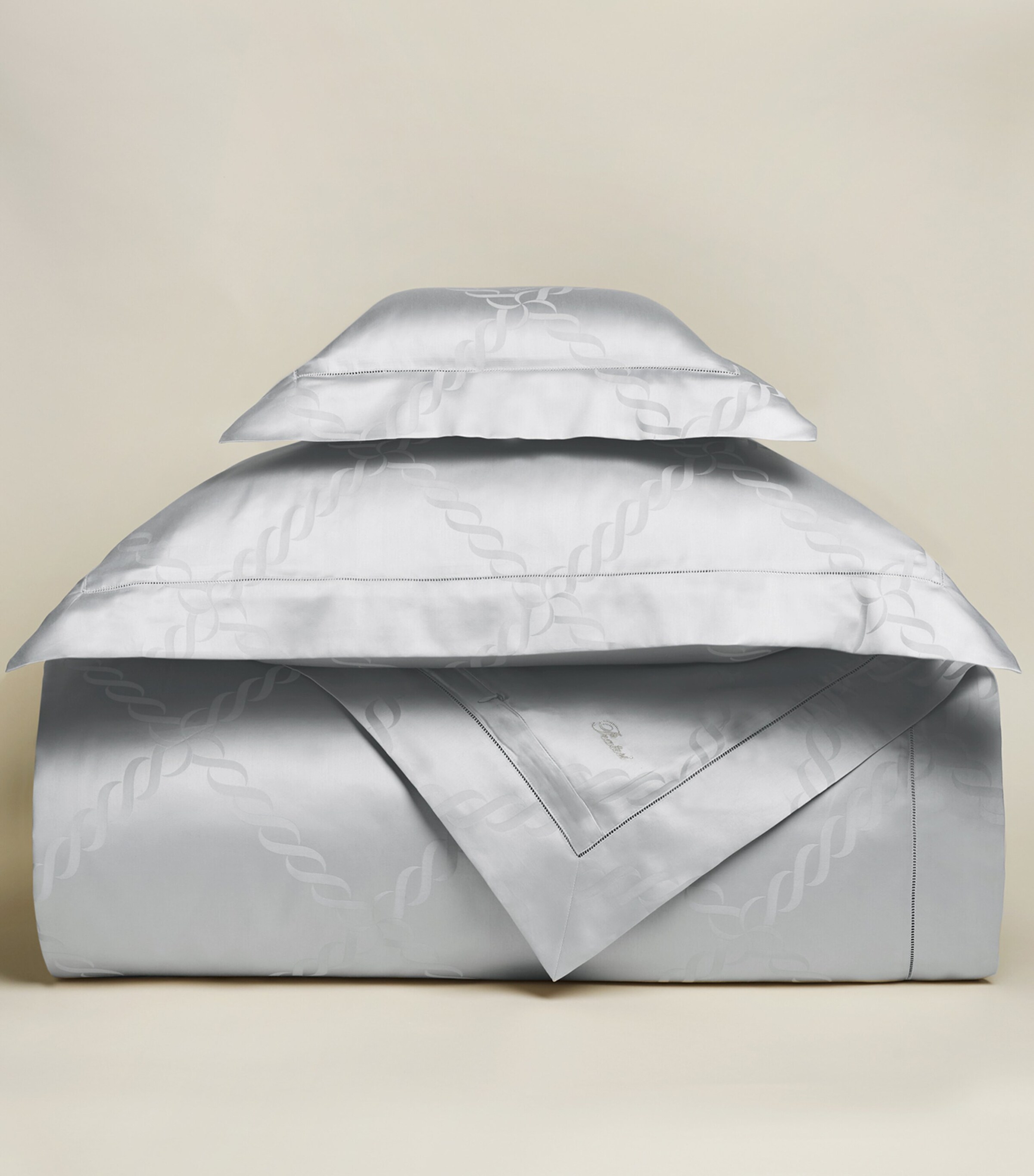 Pratesi Ori Treccia Boudoir Pillowcase (30cm x 40cm) Sterling Image 3