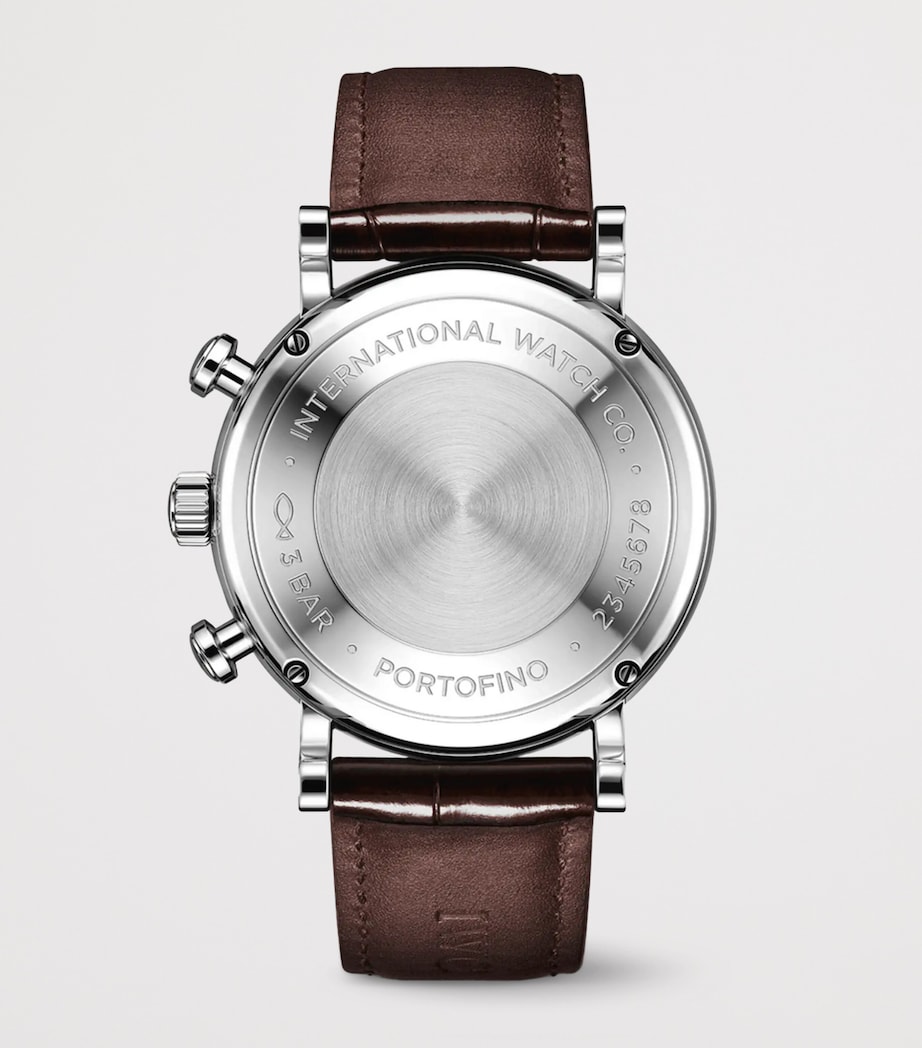 Stainless Steel Portofino Chronograph Watch 39mm BLACK Image 2