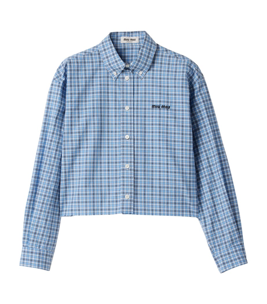 Cotton Poplin Check Shirt F0QY6 Image 1