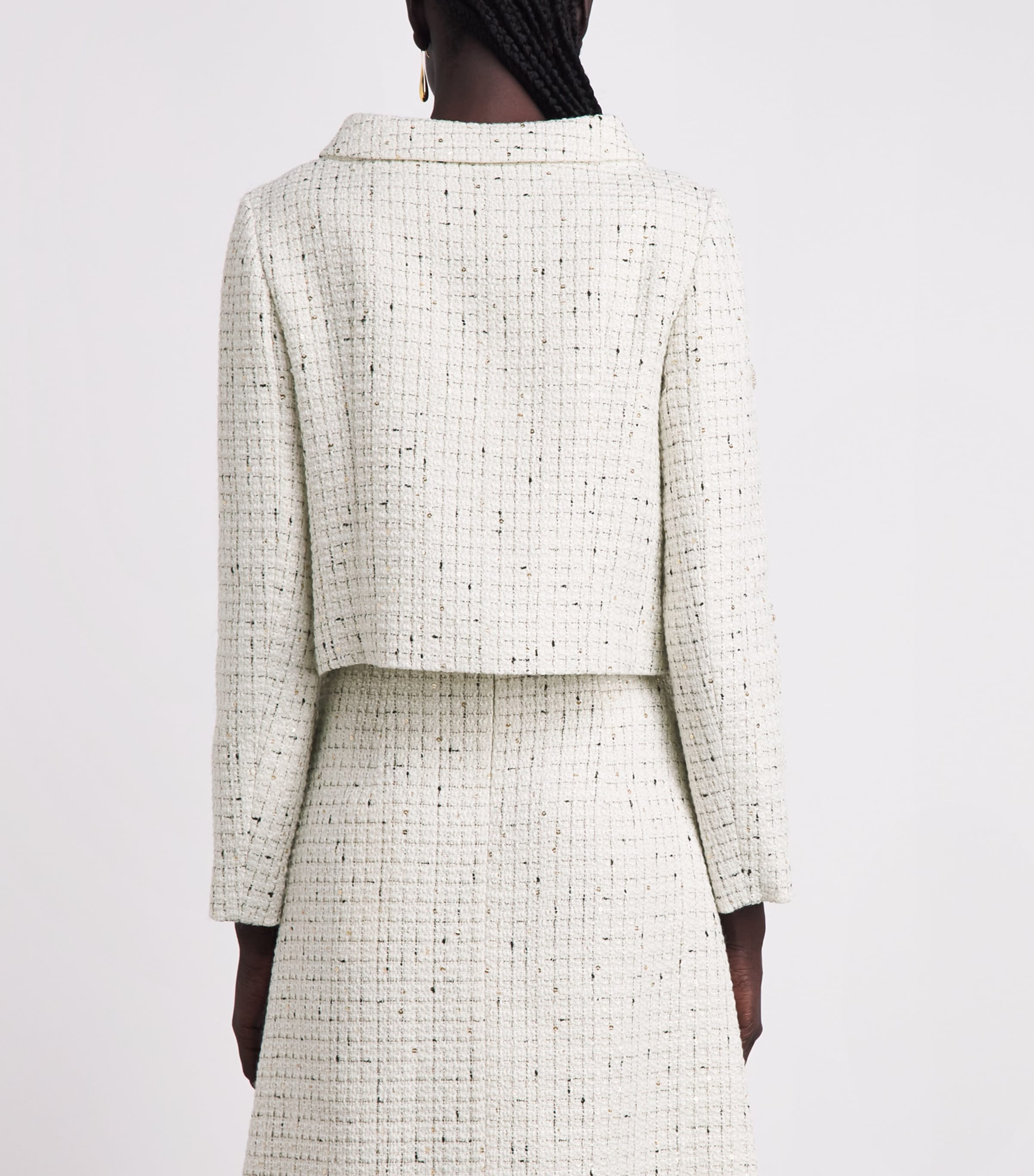 Huishan Zhang Womens Tweed Coco Jacket White Image 5