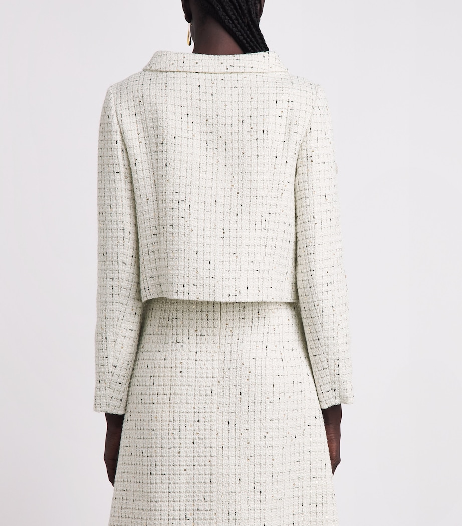 Huishan Zhang Womens Tweed Coco Jacket White Image 5