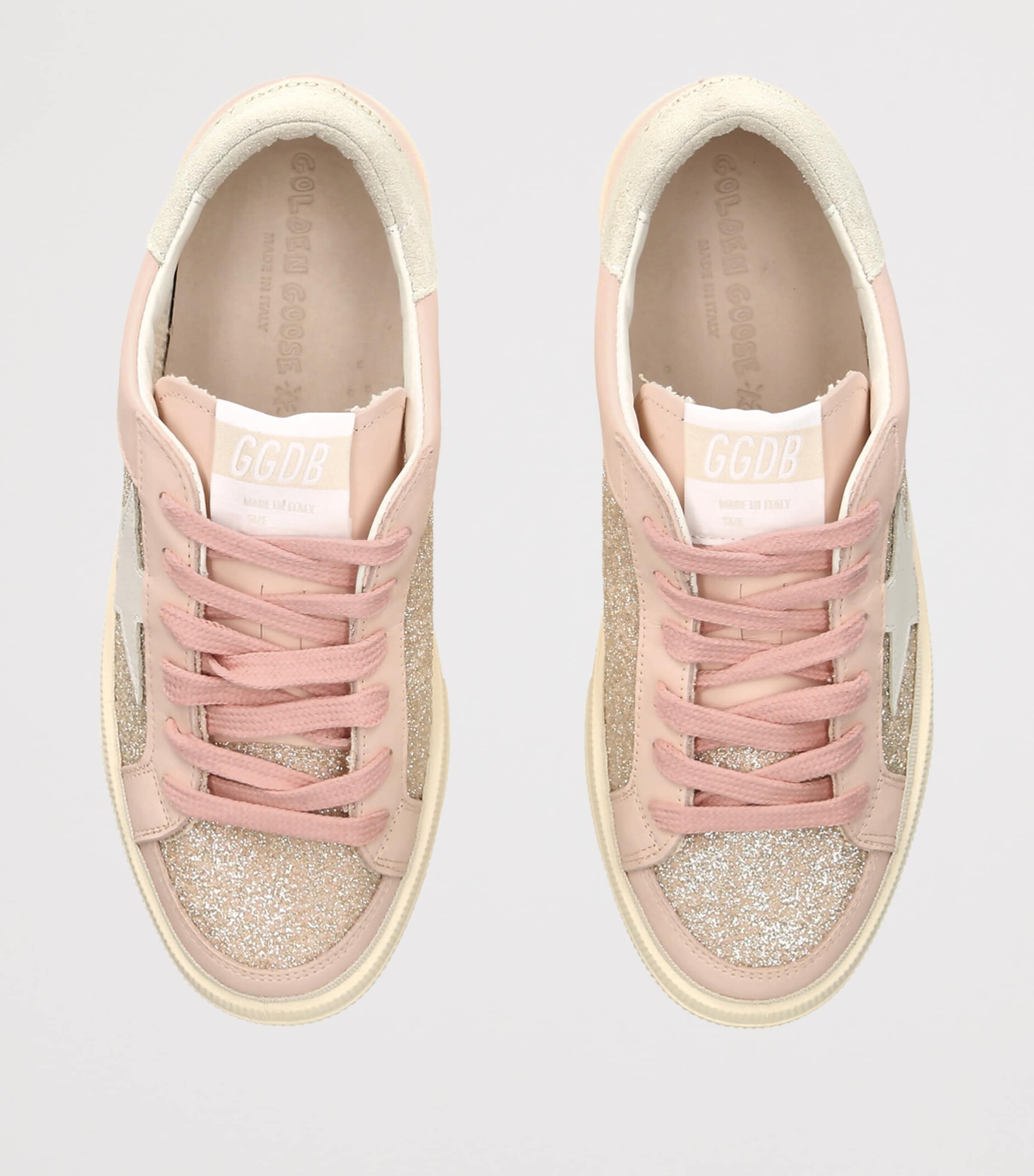 Golden Goose Leather May Sneakers Pale Pink Image 3