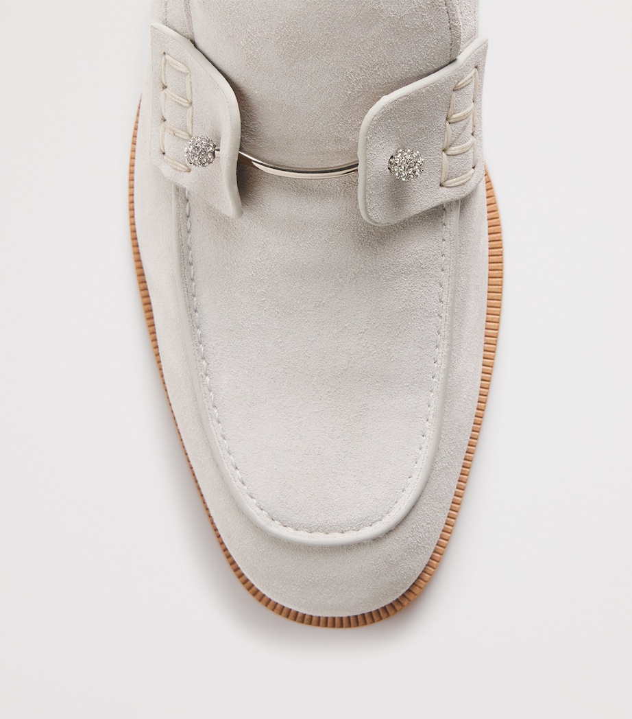 Christian Louboutin Chambelimoc Night Strass Suede Loafers Image 5