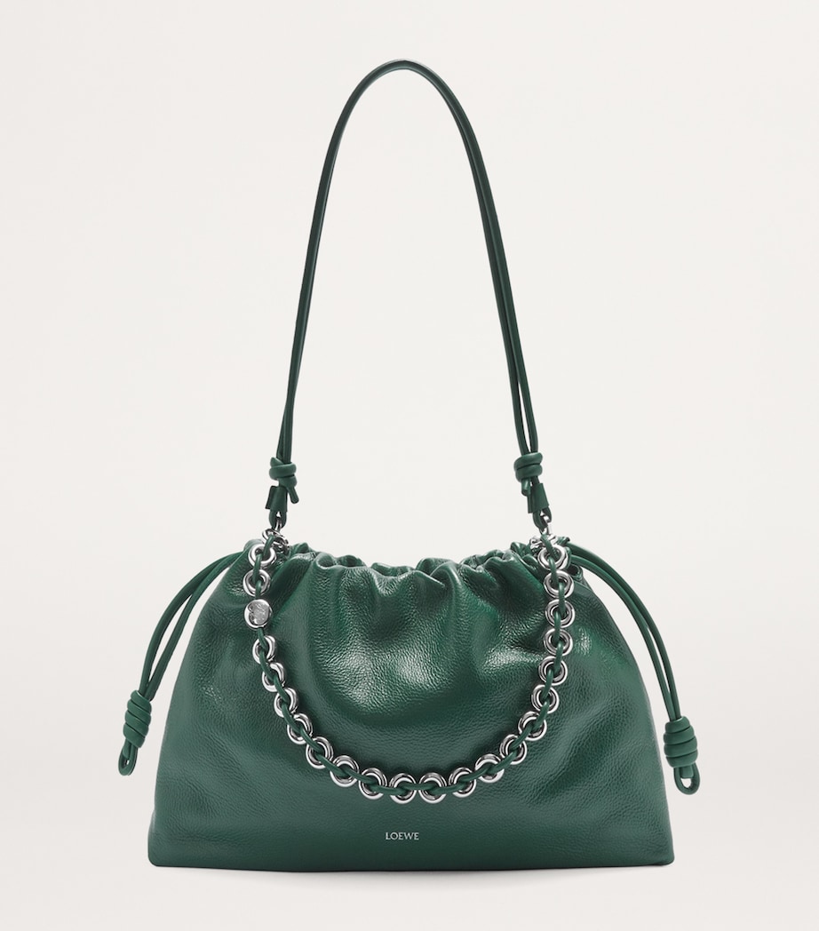 LOEWE Large Leather Flamenco Purse Evergreen Image 5