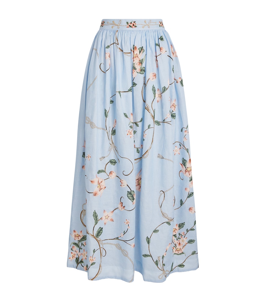 Agua By Agua Bendita Womens Cotton Tangelo Navegante Maxi Skirt Image 1