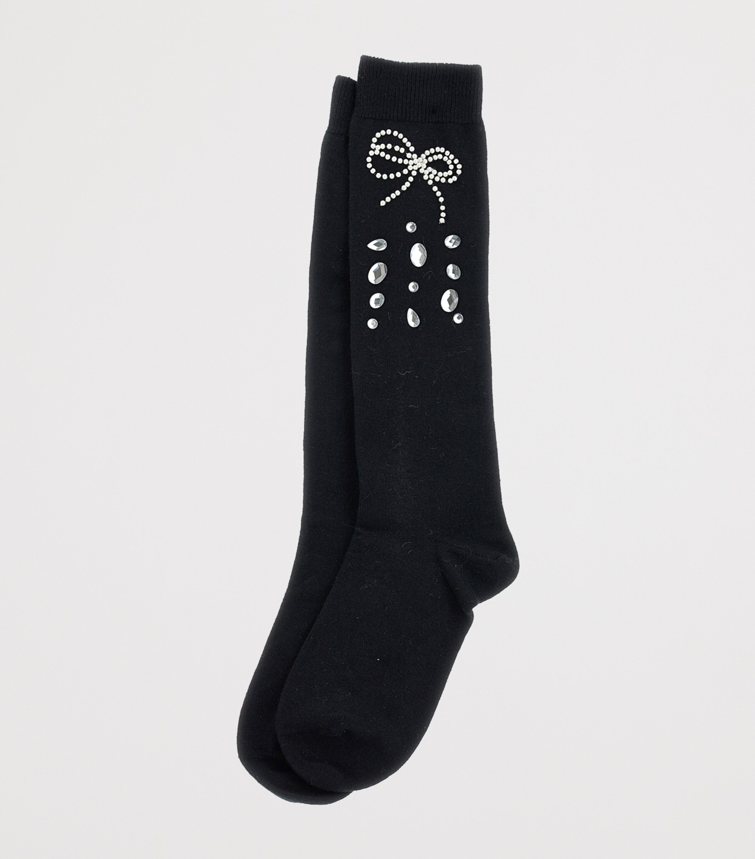 Rhinestone- and Bow-Embellished Socks NERO Image 2