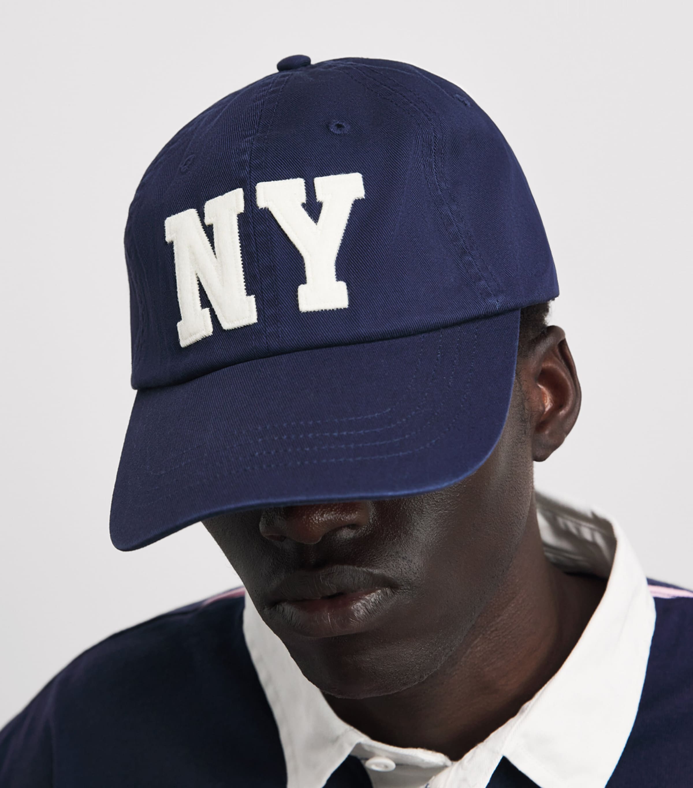 Polo Ralph Lauren Cotton Twill NY Patch Baseball Cap Newport Navy Image 2