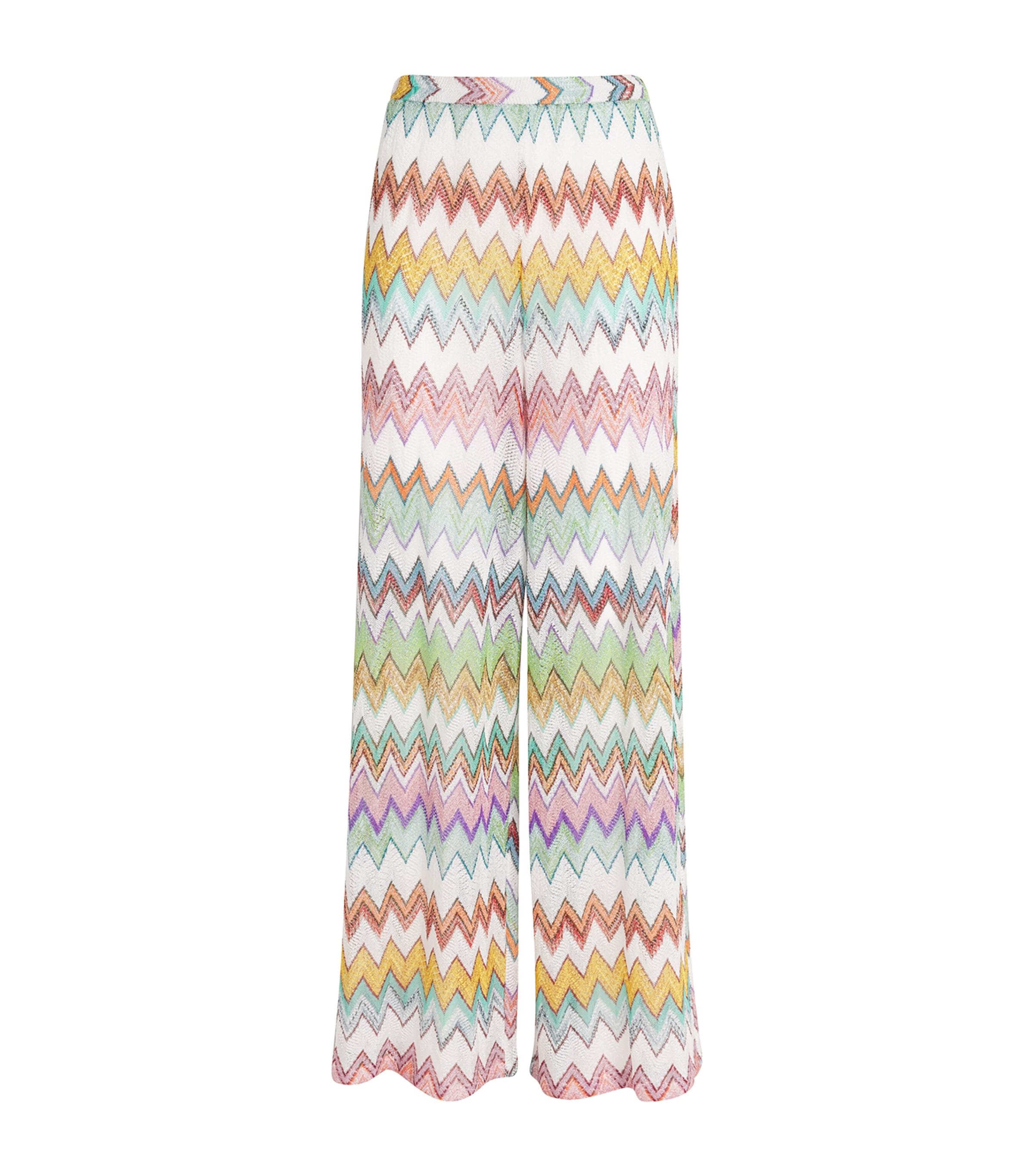 Missoni Womens Zigzag Wide-Leg Trousers Image 1