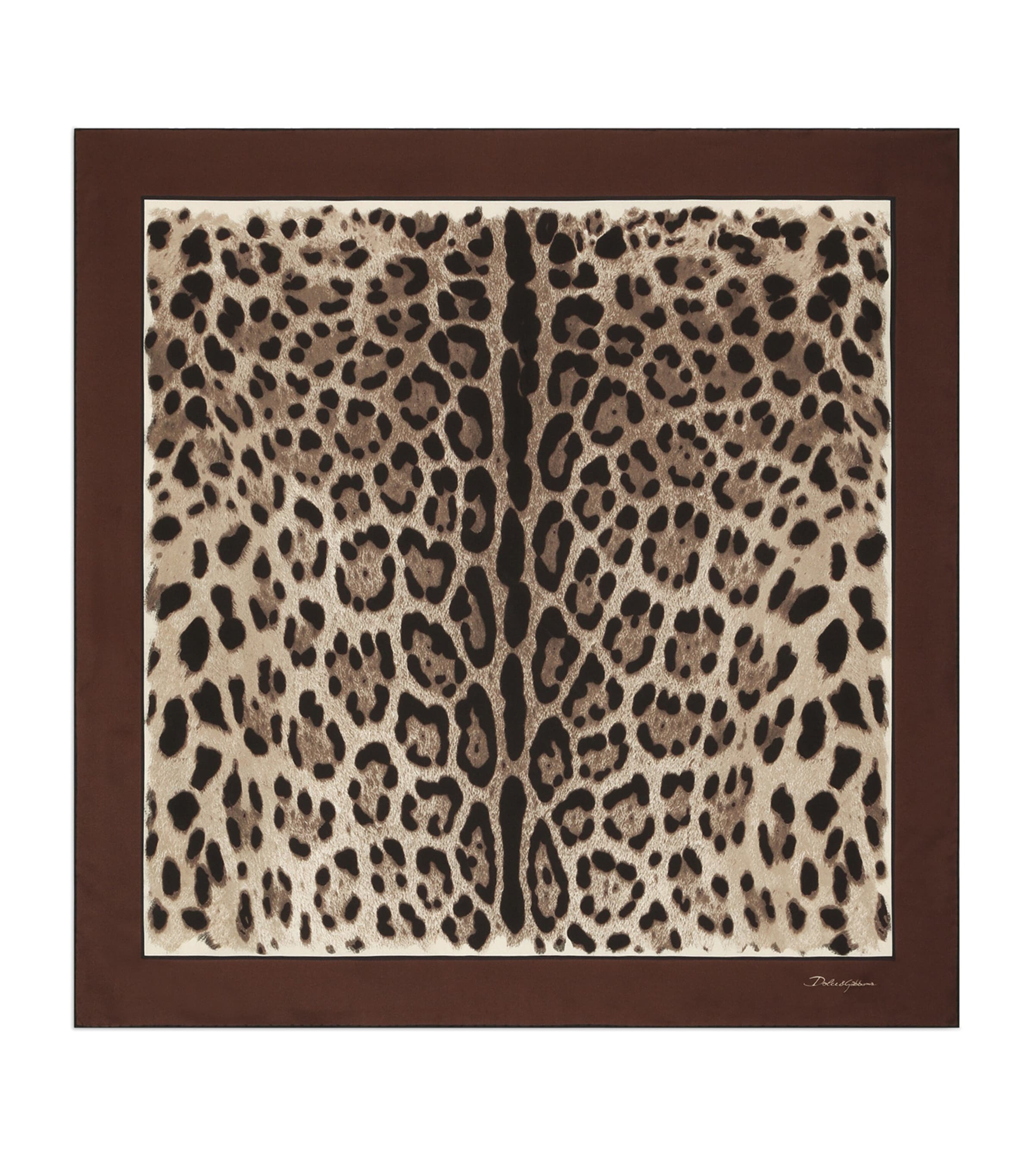 Dolce & Gabbana Silk Leopard Print Scarf