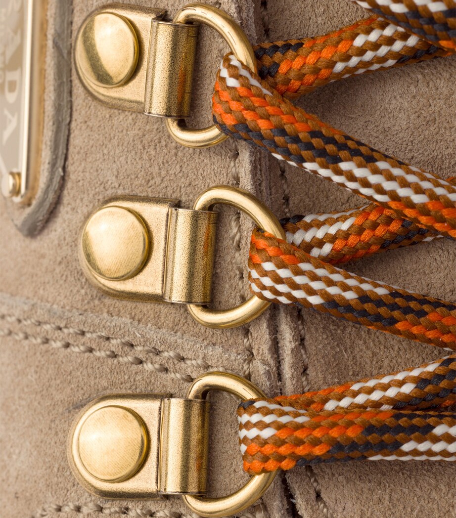 Prada Suede Shearling Chukka Ankle Boots Neutral Image 5