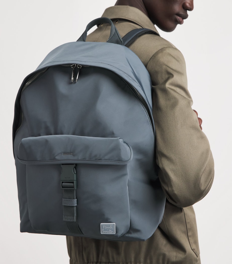 Recycled Logo Backpack 43_GR_BL Image 2