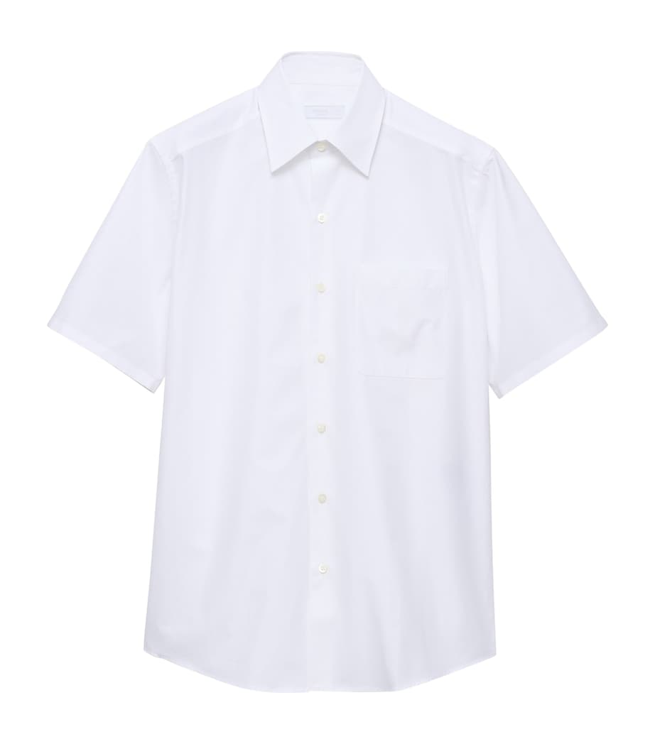 Prada Mens Cotton Short-Sleeve Shirt White Image 1