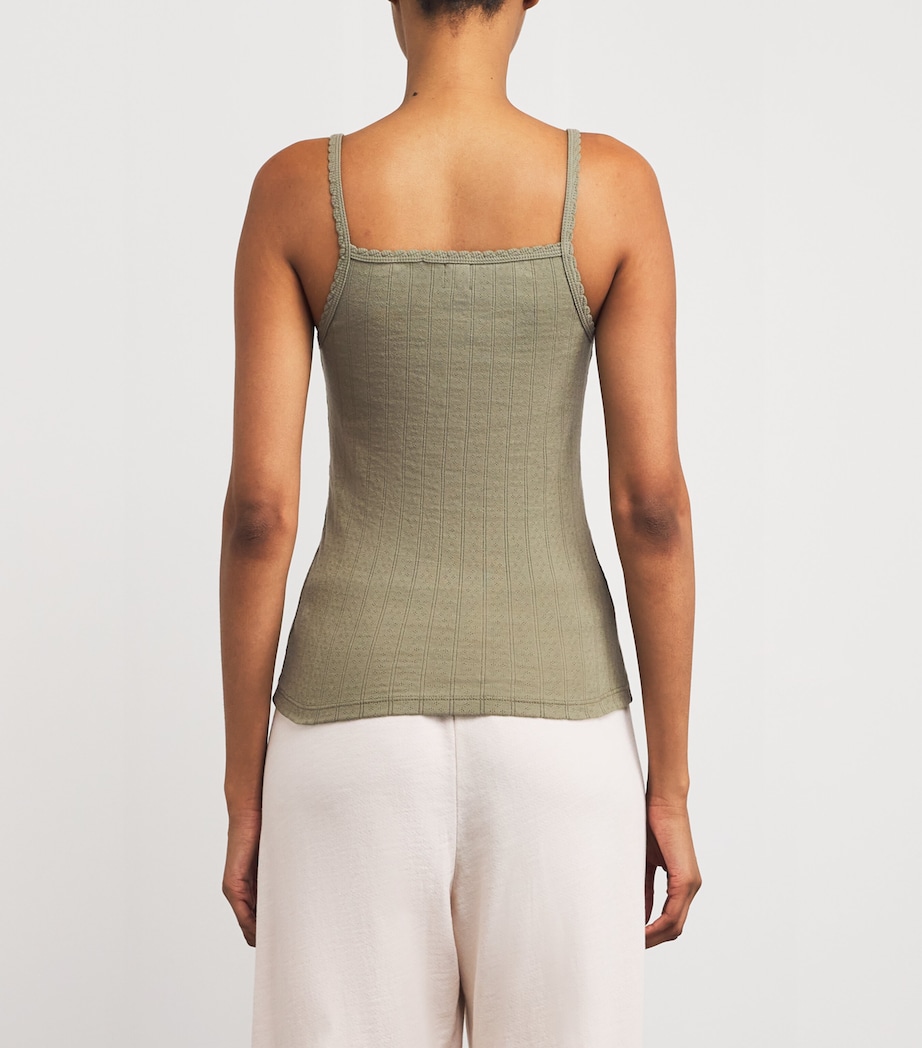 Cotton Pointelle Tank Top CYPRESS Image 4