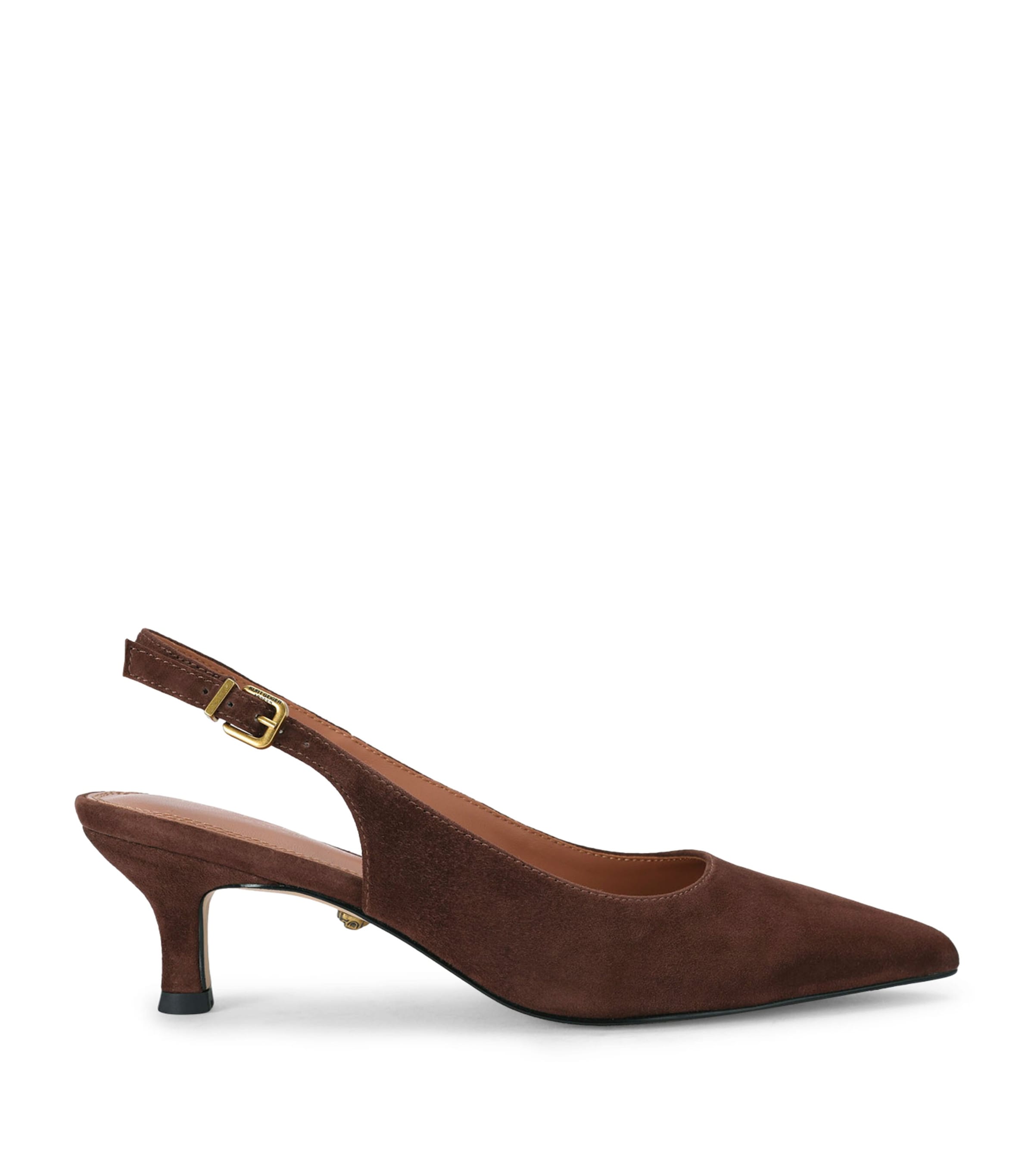 Kurt Geiger London Suede Stepney Slingback Pumps Brown Image 1