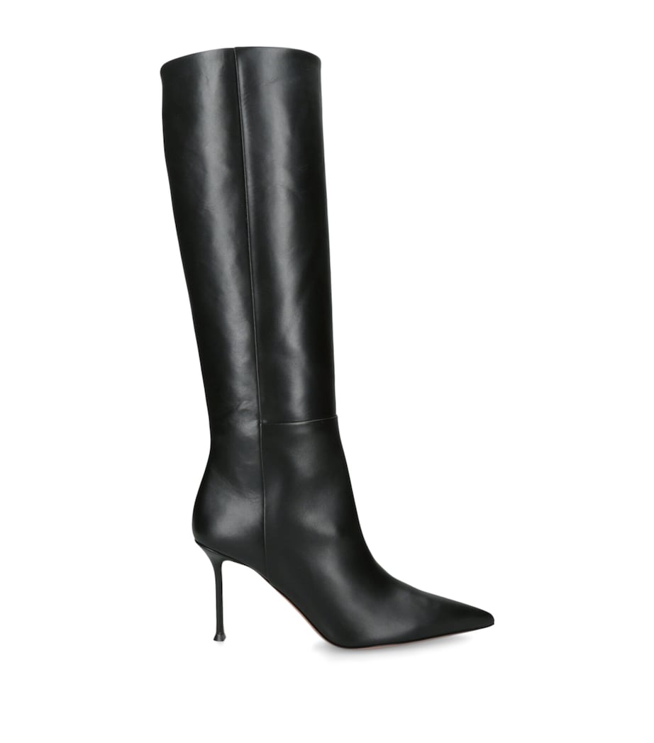 Aquazzura Leather Harper Boots 85 Black Image 1