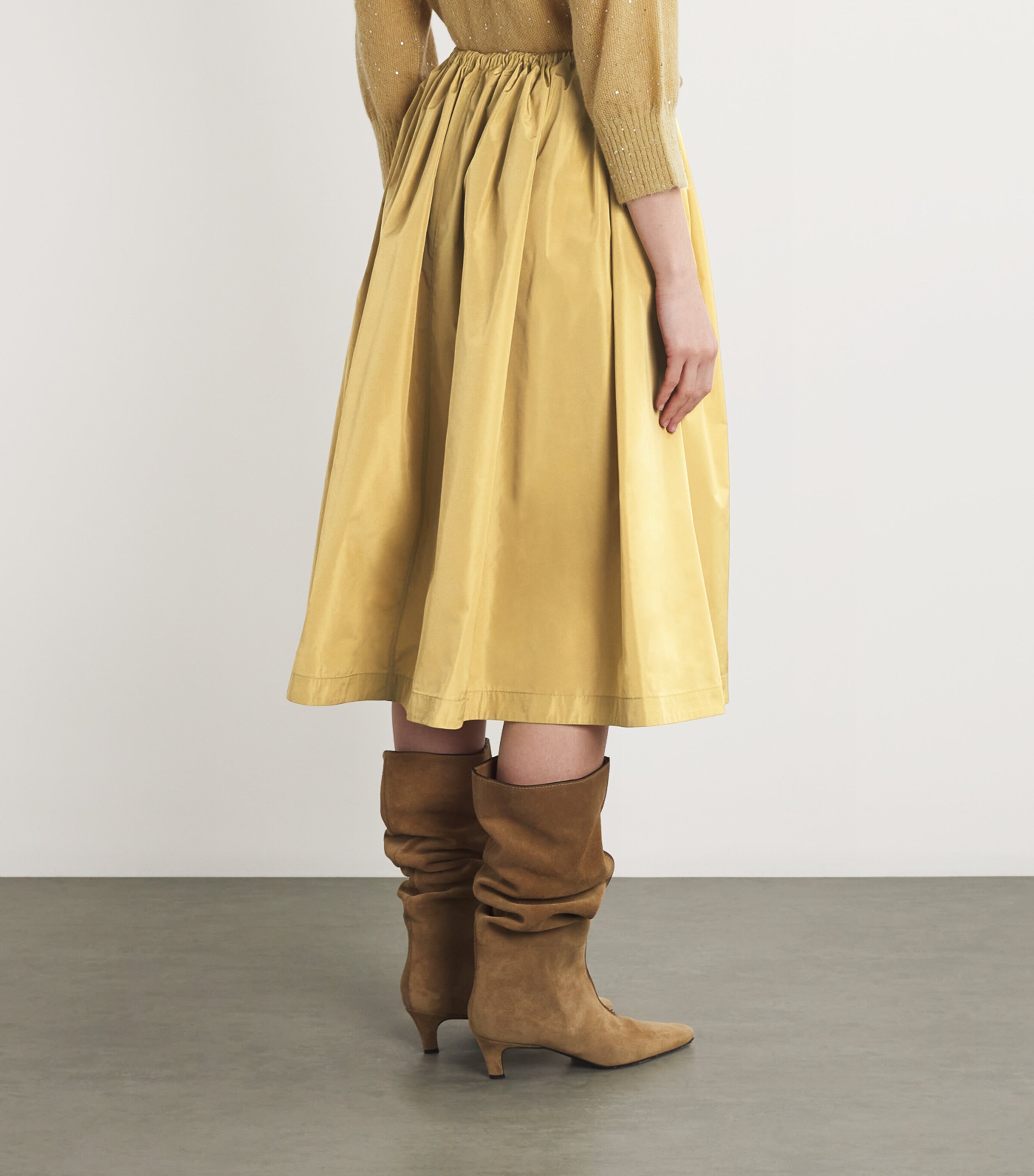Fabiana Filippi Tech Taffeta Balloon Midi Skirt | Harrods UK