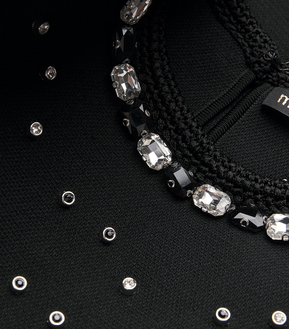 Embellished Mini Skater Dress BLACK Image 5