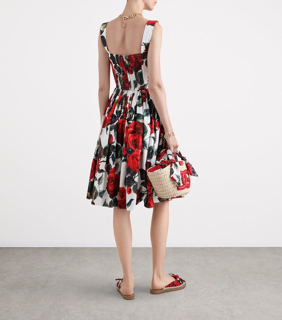 Pleated Floral Print Midi Dress HA5KQ-ROSA Image 2