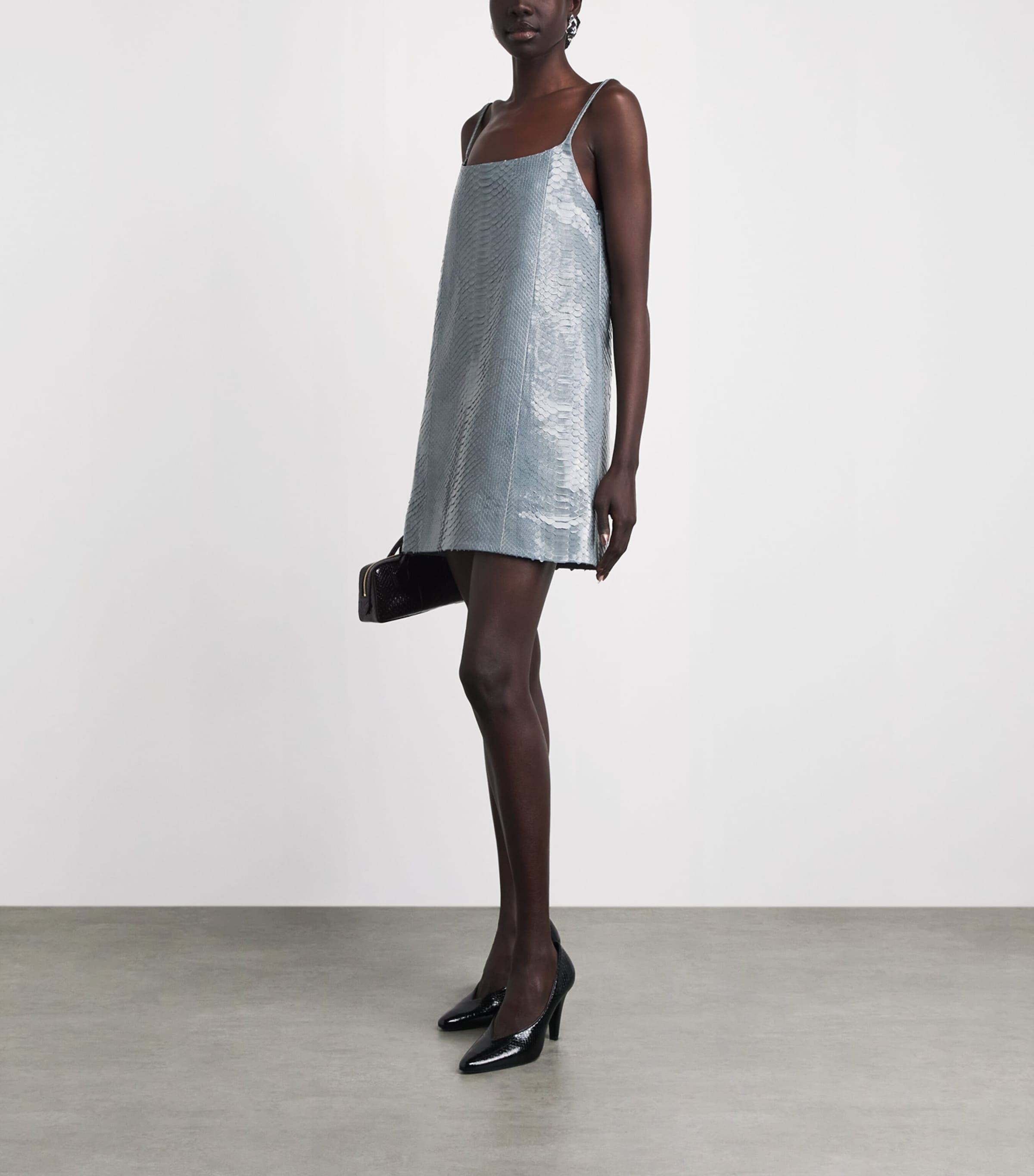 Alaïa Womens Snakeskin Mini Dress Orage Image 2