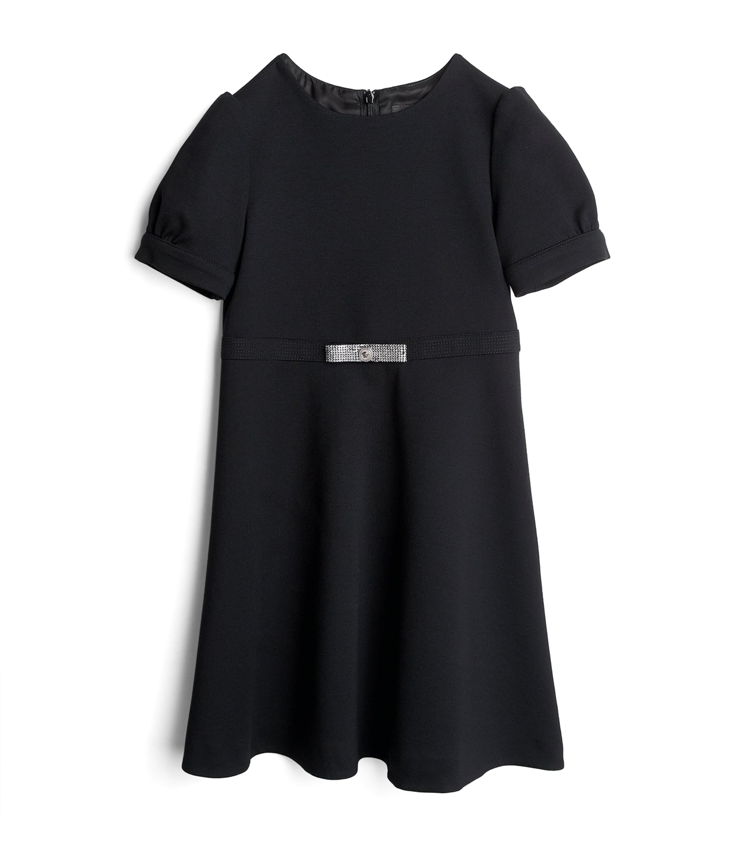 Versace Round Neck Dress In Black