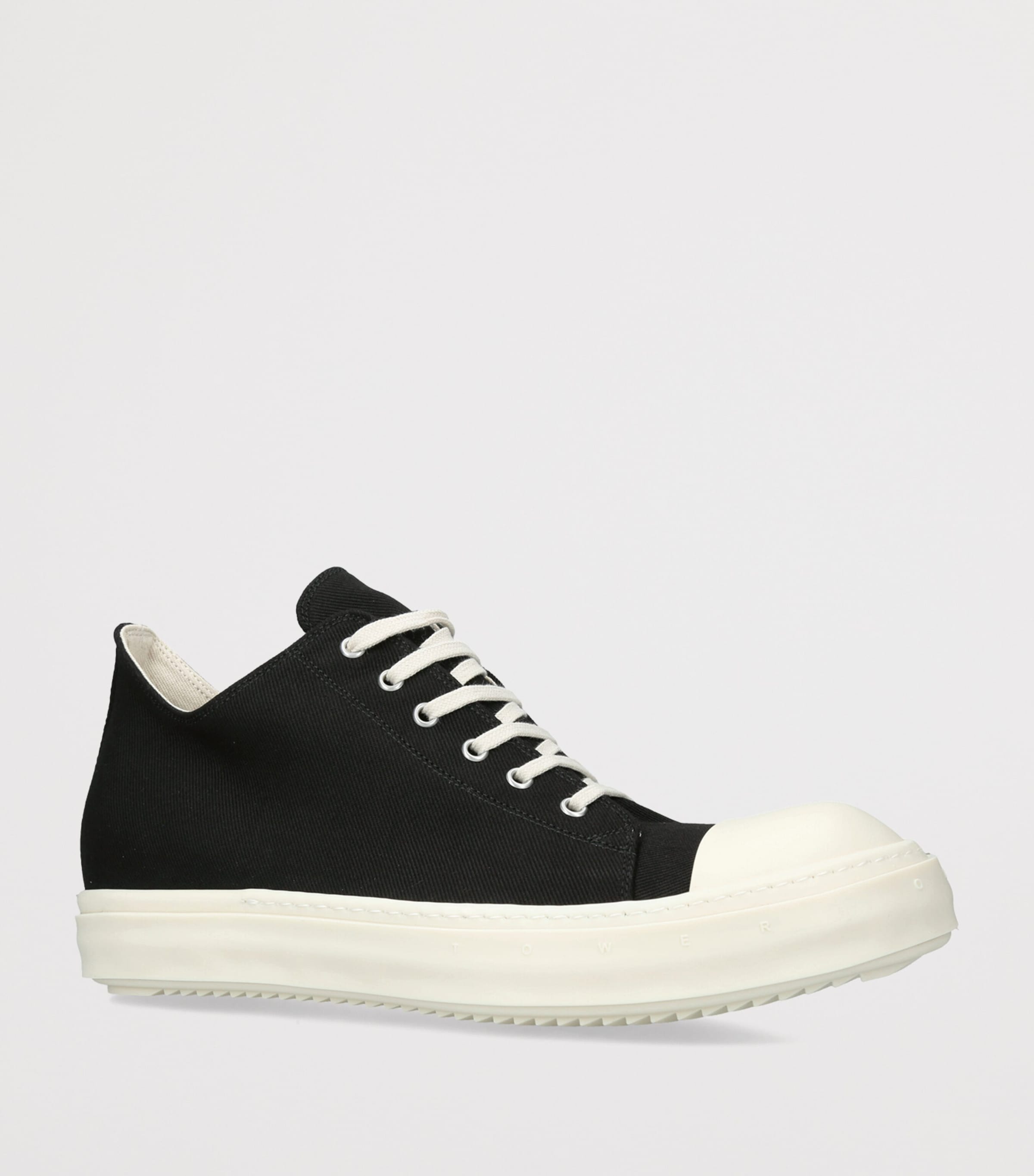 Rick Owens DRKSHDW Denim Tower Lace-Up Sneakers Blk/white Image 3